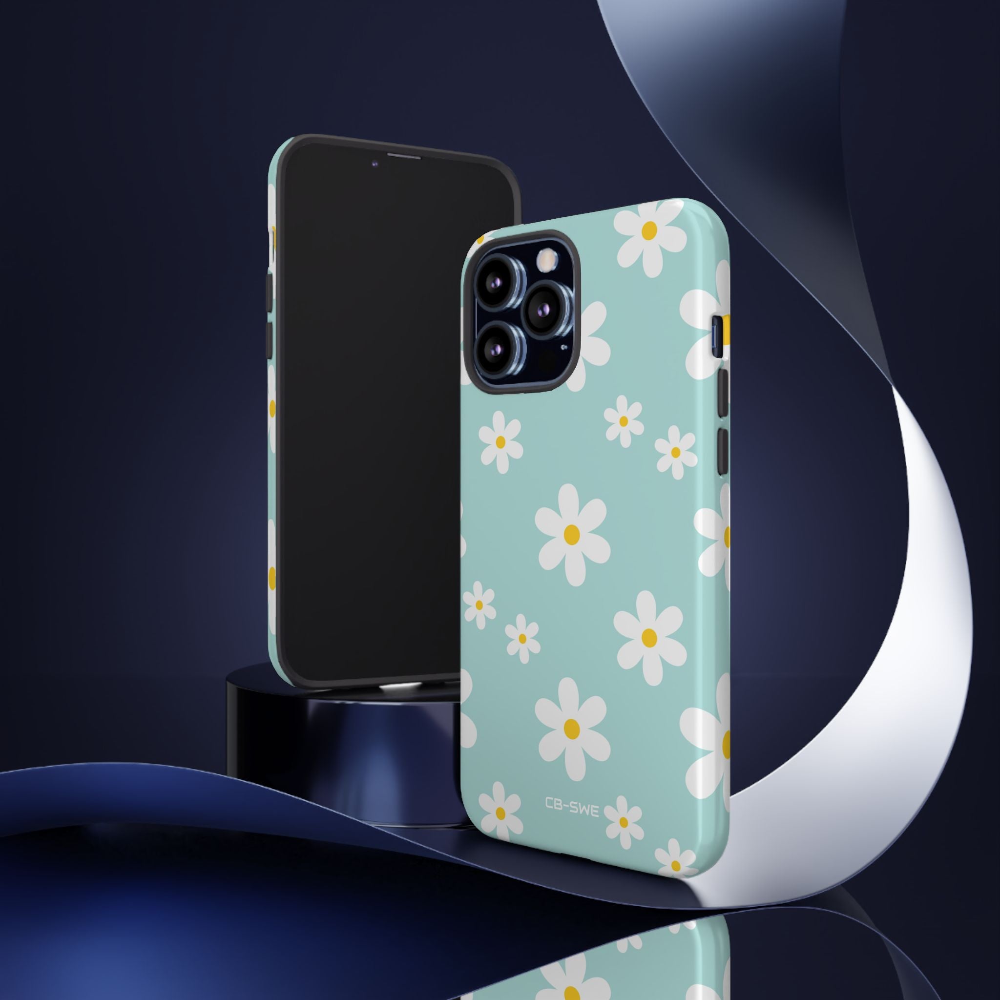 Daisies On Blue - iPhone Case