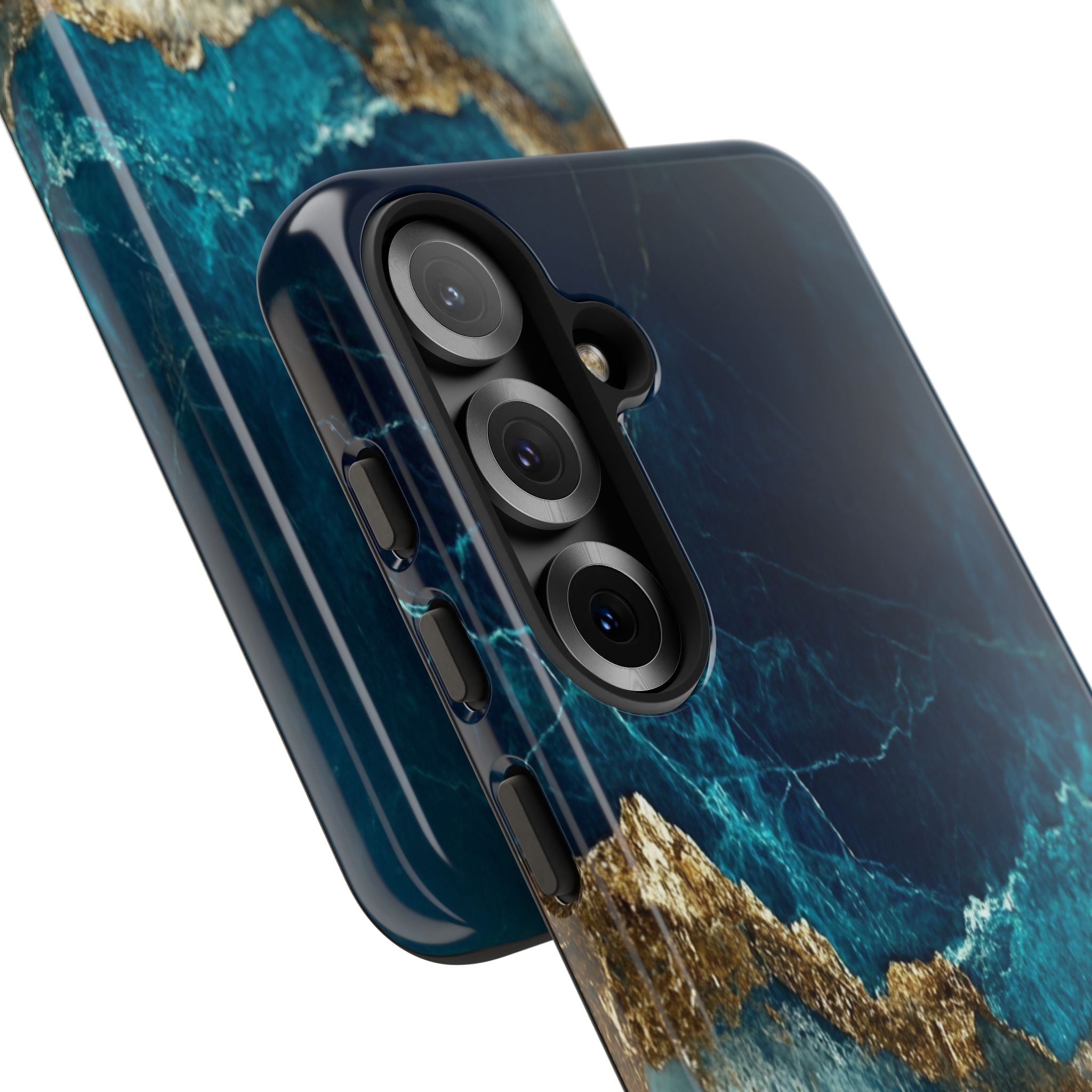 Jagged Gold Split Samsung S25 Case - Tough