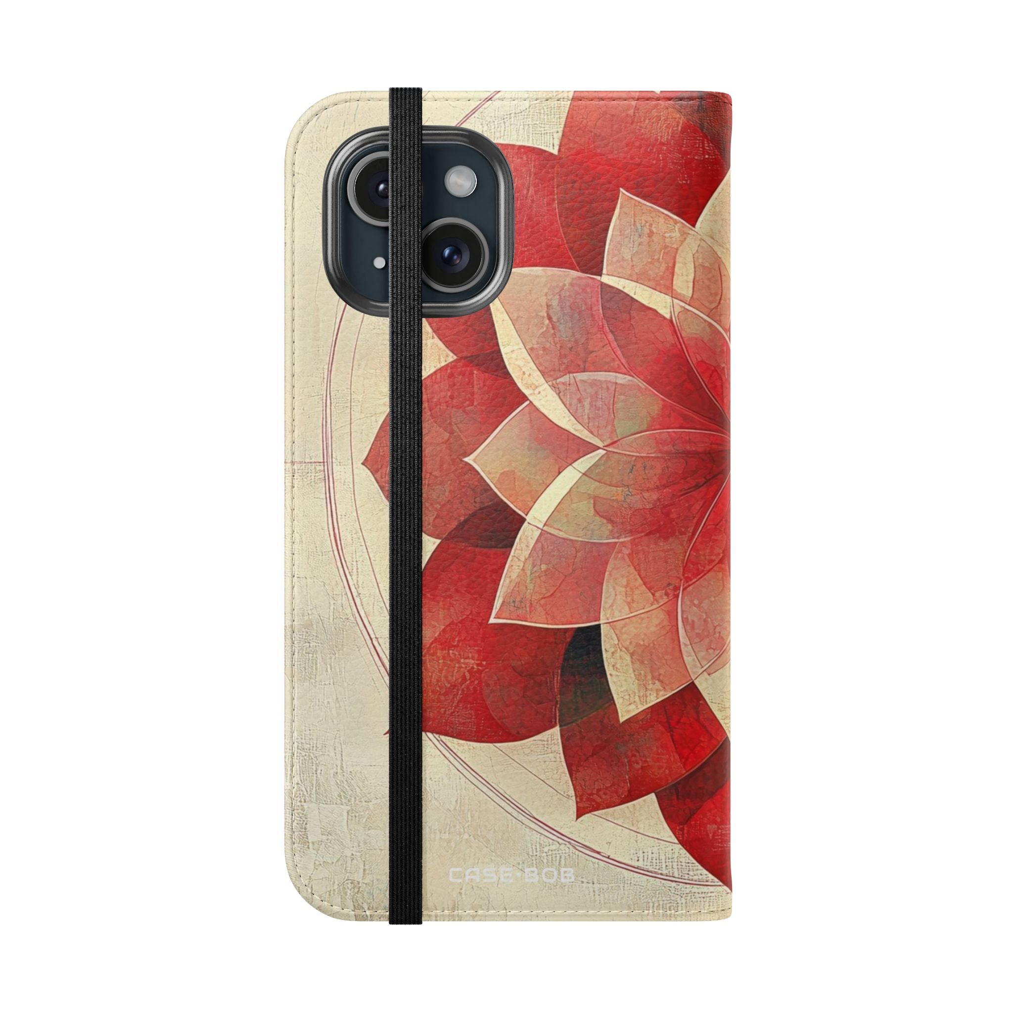 Crimson Bloom - iPhone 15 Case - Wallet