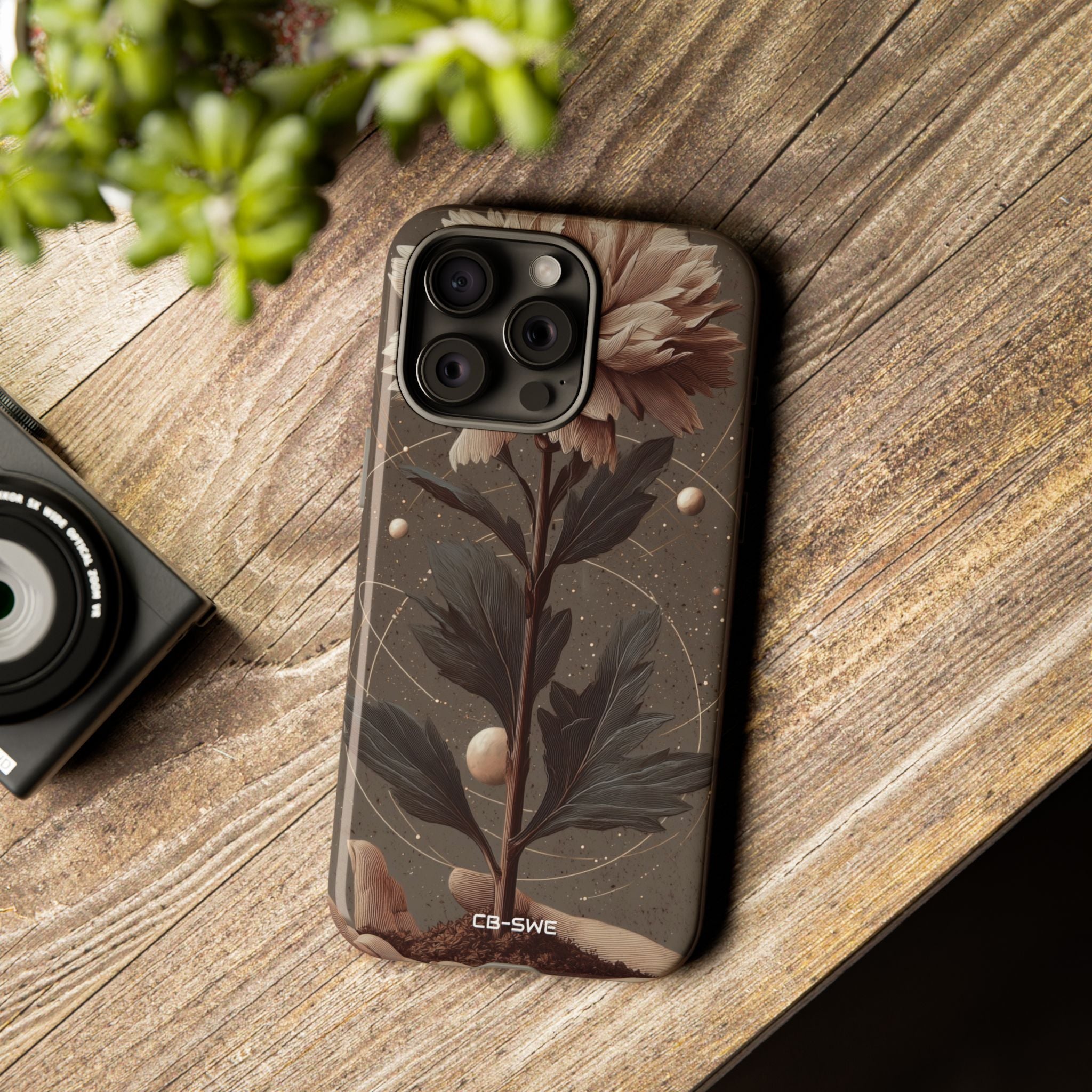 Celestial Flower Embrace - iPhone Case