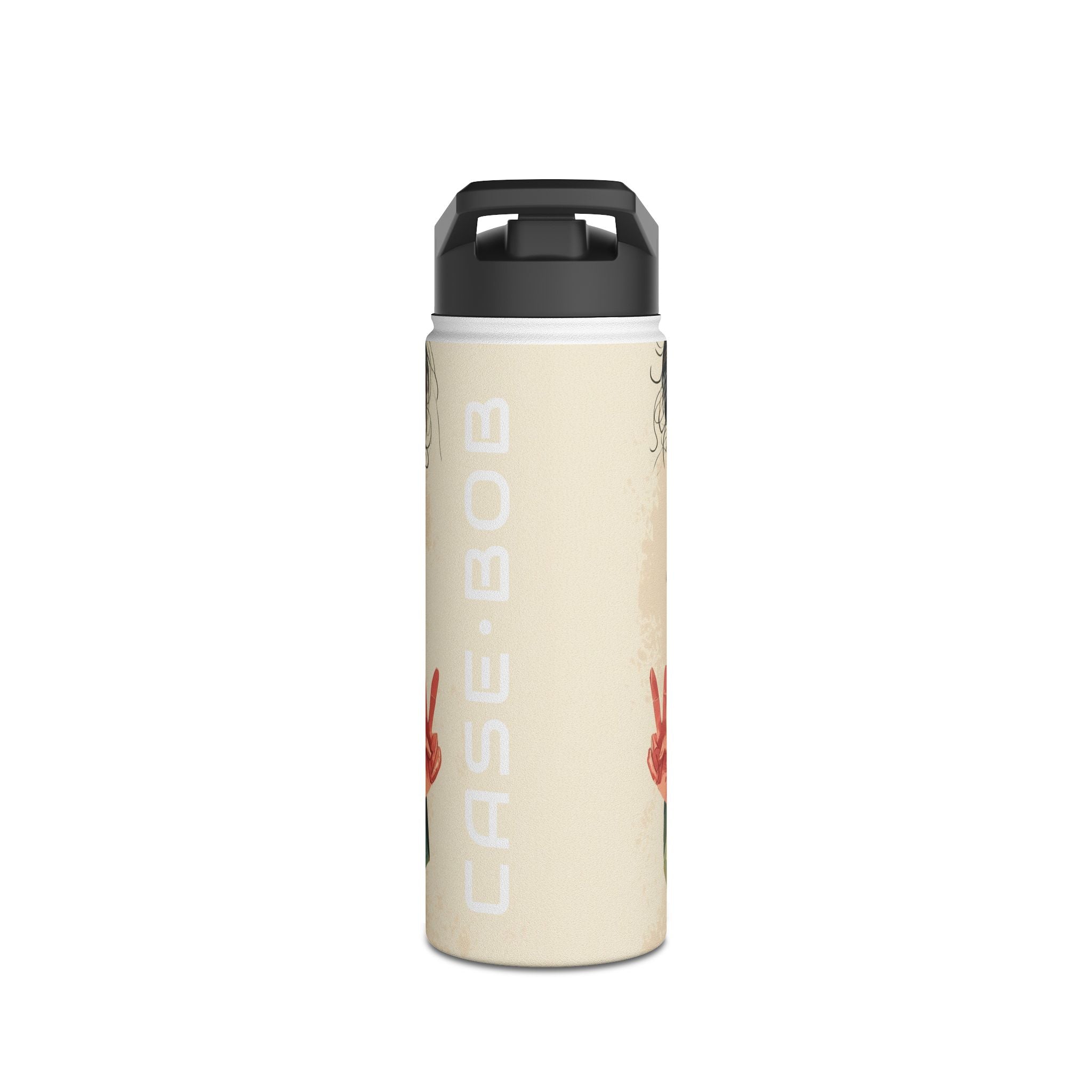 Peace Pigtails - Stainless Steel Water Bottle