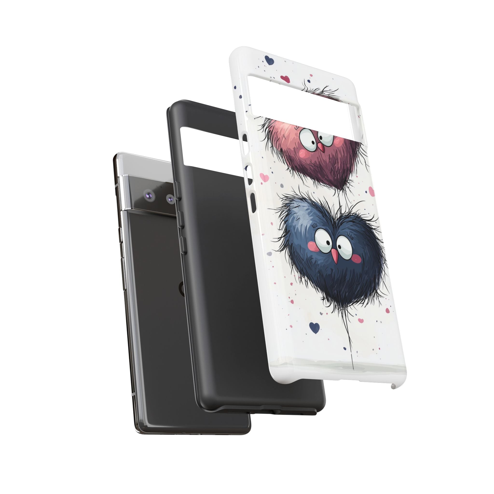 Fluffy Hearts Embrace - Google Pixel Case