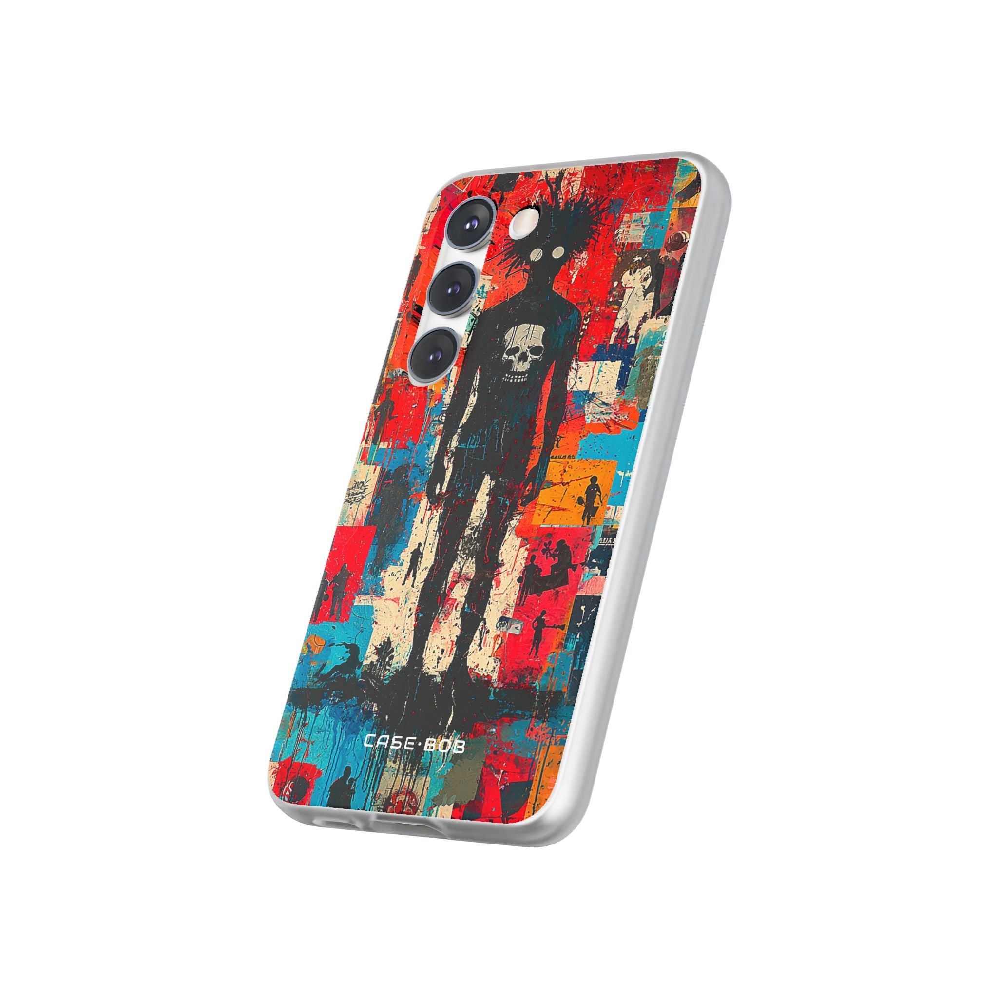 Spiky Skull Silhouette Samsung S23 Case - Soft