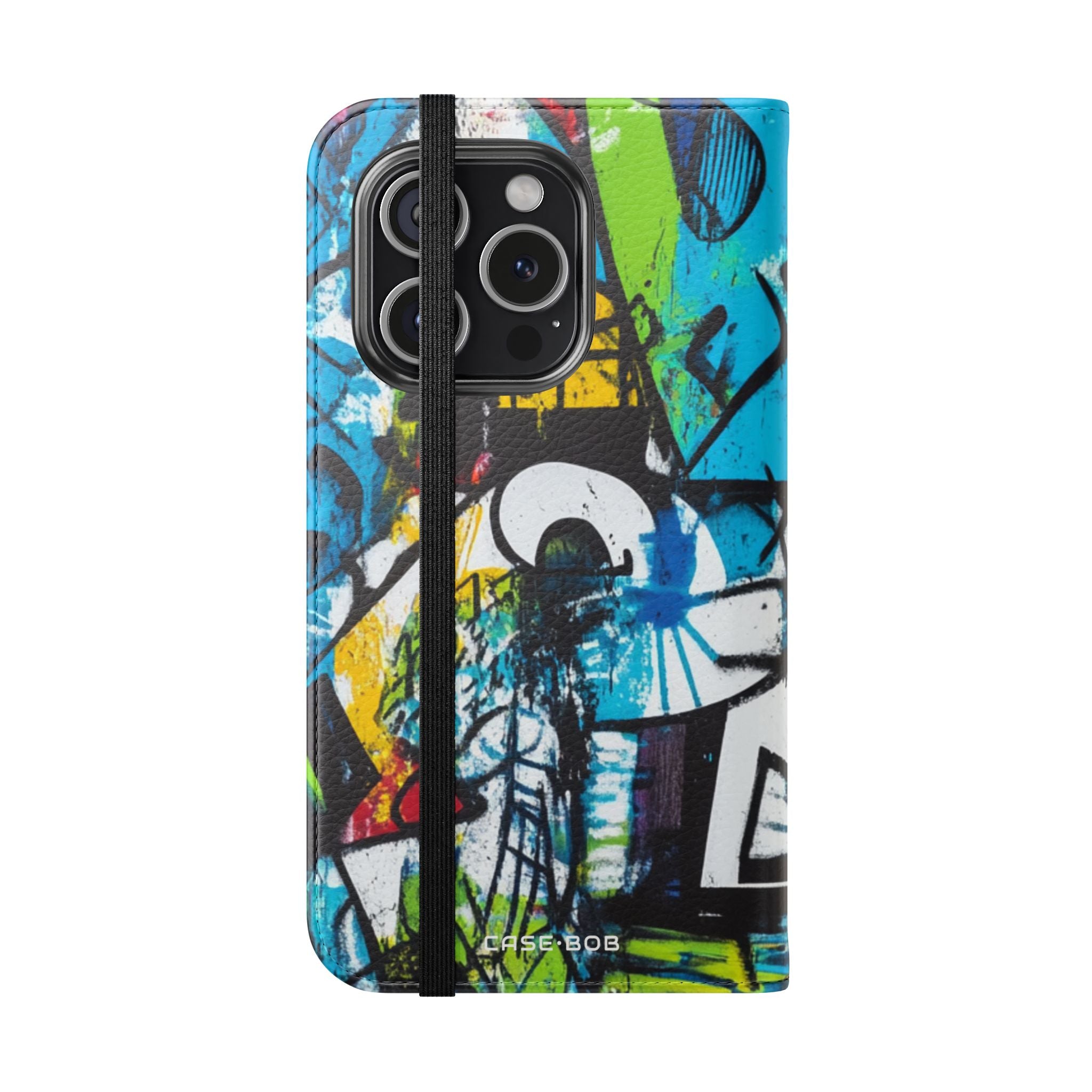 Bold Shapes Blue - iPhone 15 Pro Case - Wallet