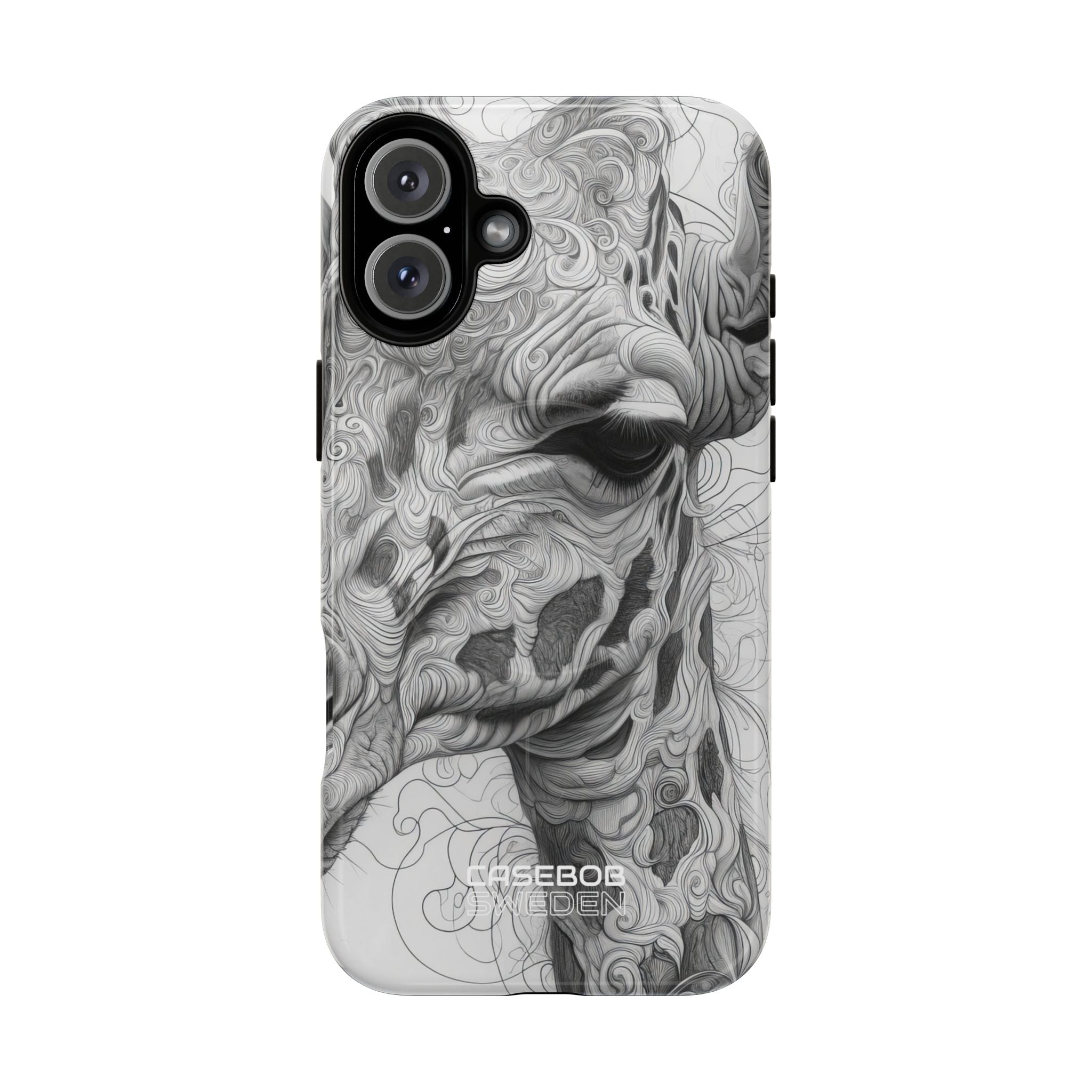 Swirling Giraffe Art iPhone 16 - Tough+