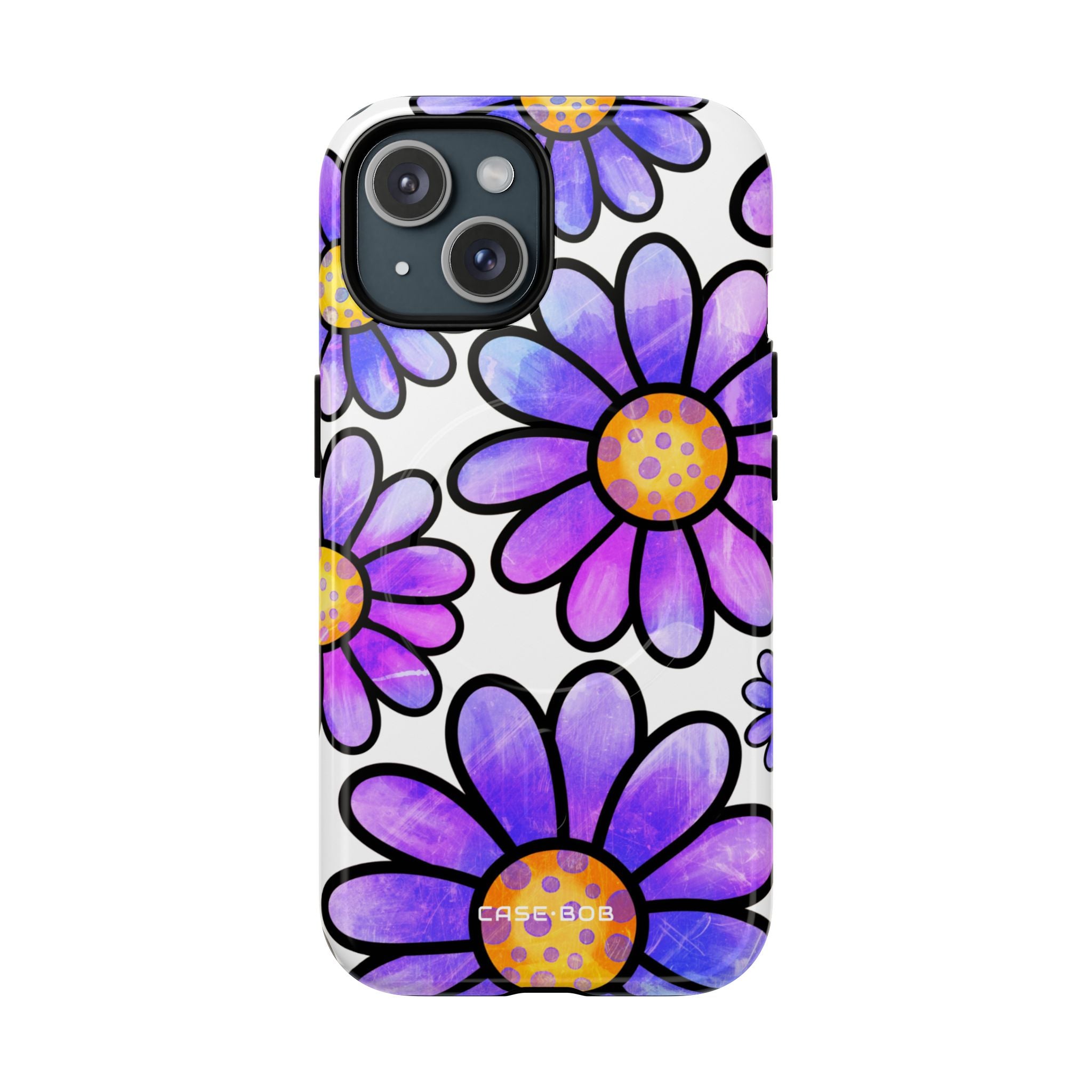 Polka Dot Blooms iPhone 15 Case - Tough+