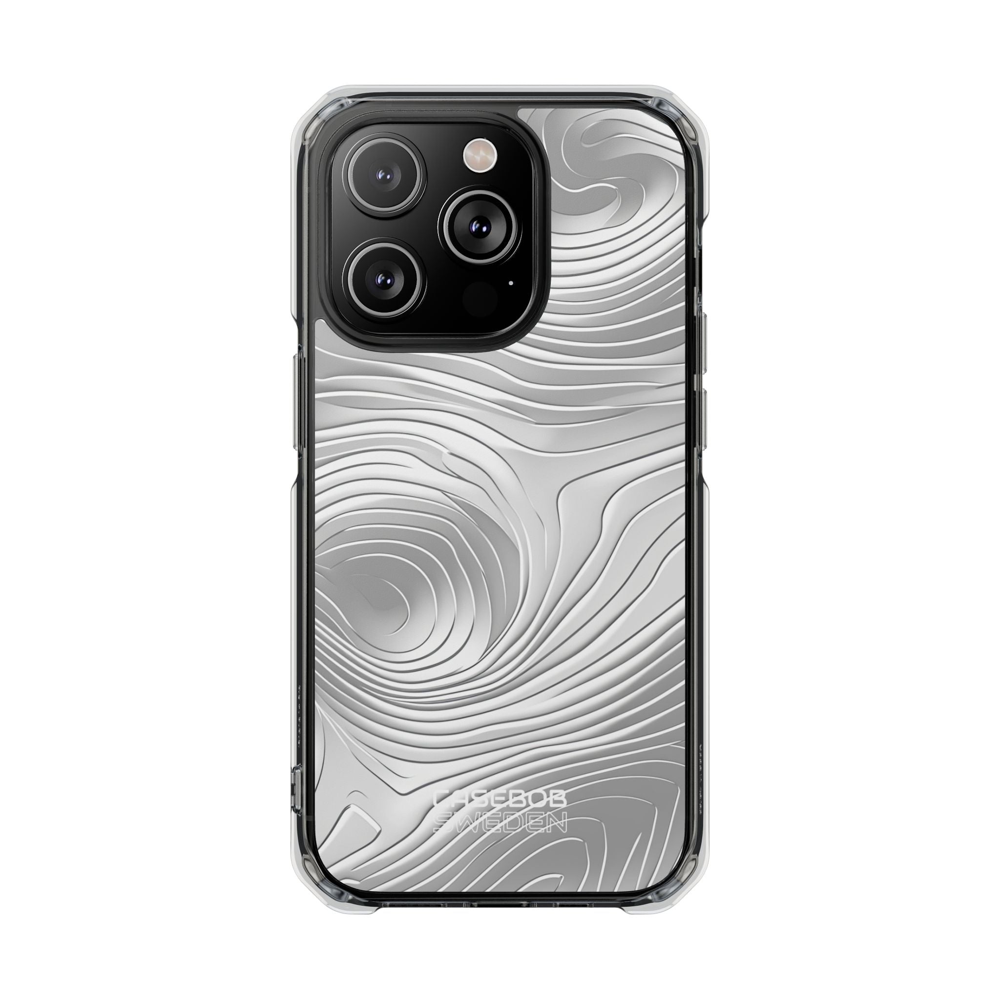 Monochrome Flow Lines iPhone 14 - Impact Clear+