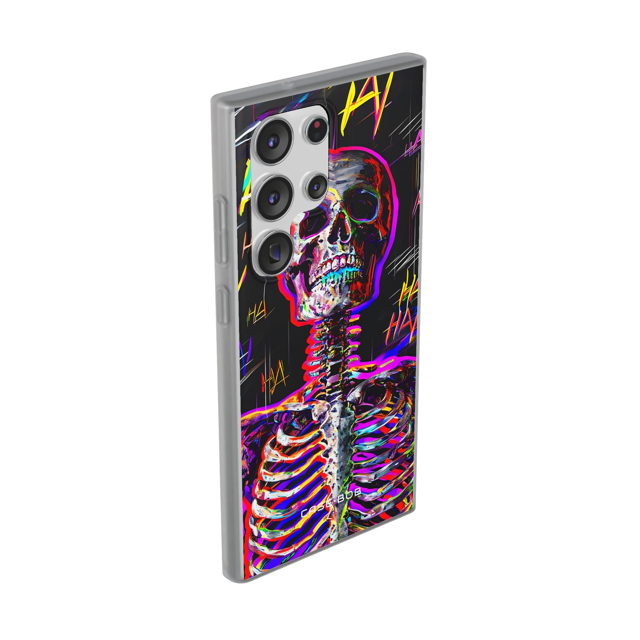 Neon Skeleton Laugh Samsung S23 Ultra Case - Soft
