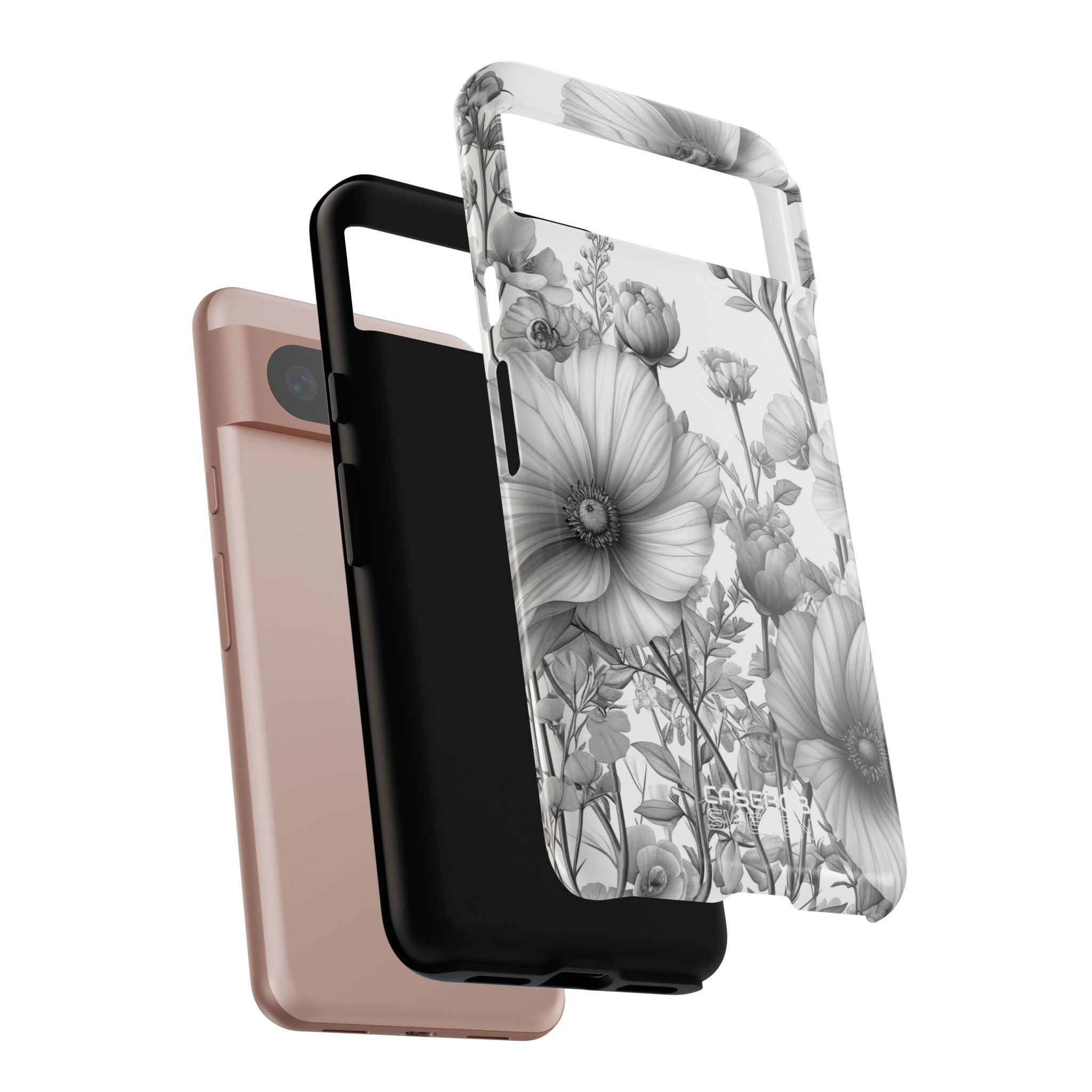 Vintage Floral Etching Google Pixel 8 - Tough