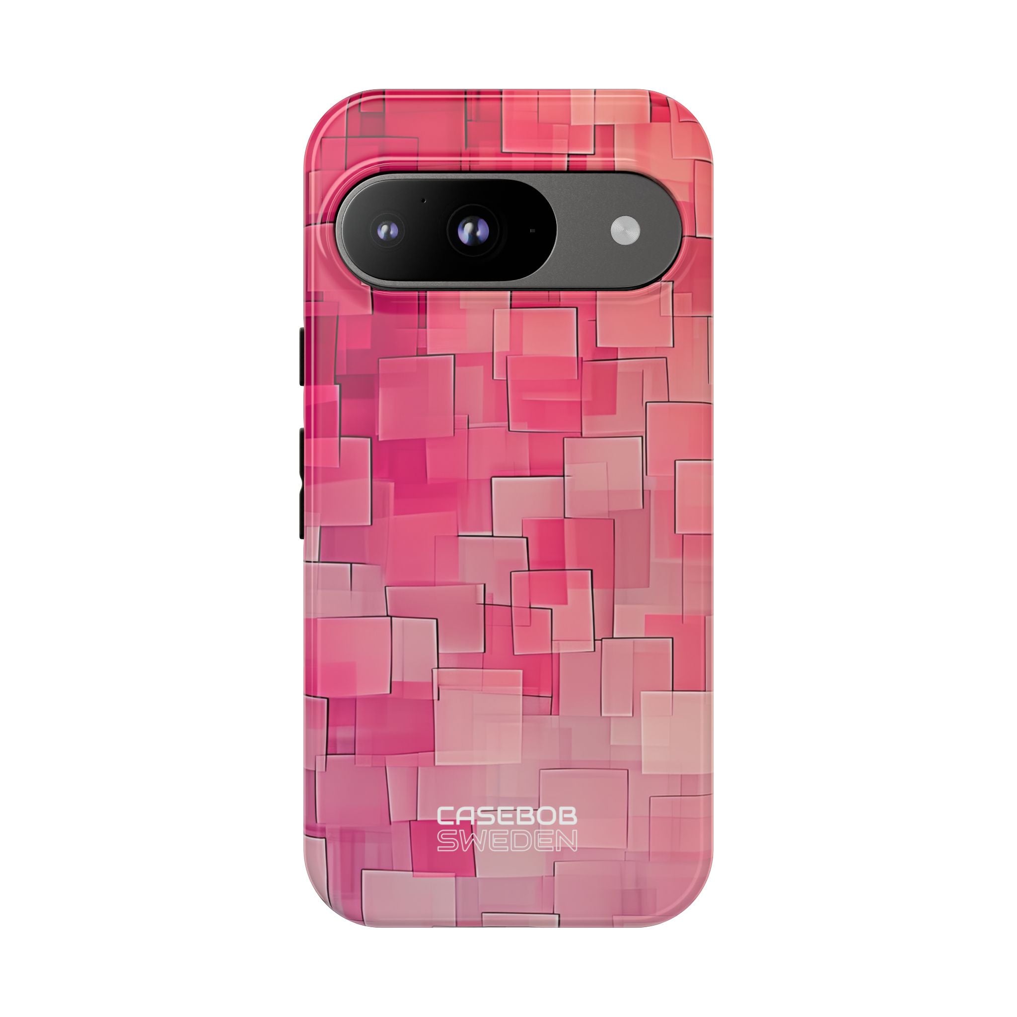Layered Pink Geometry Google Pixel 9 - Tough