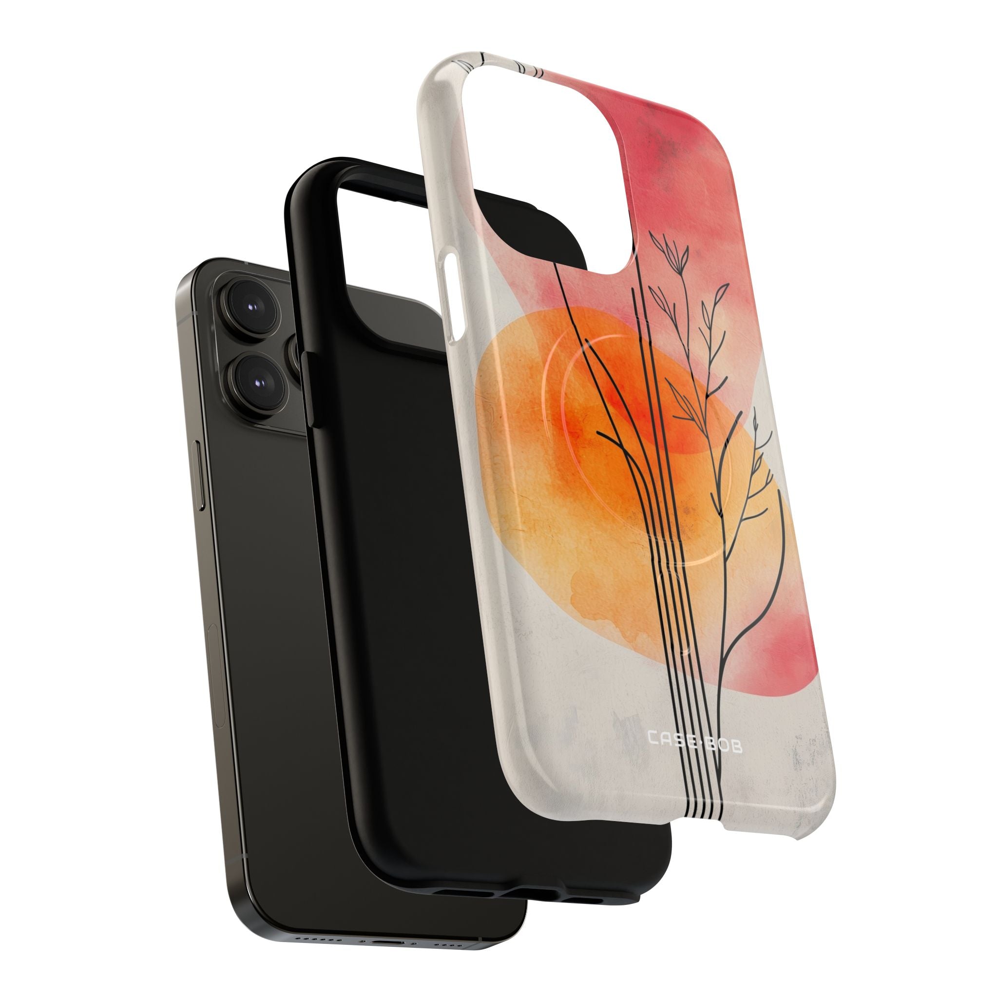 Curved Stem Sunset iPhone 14 Pro Max Case - Tough+
