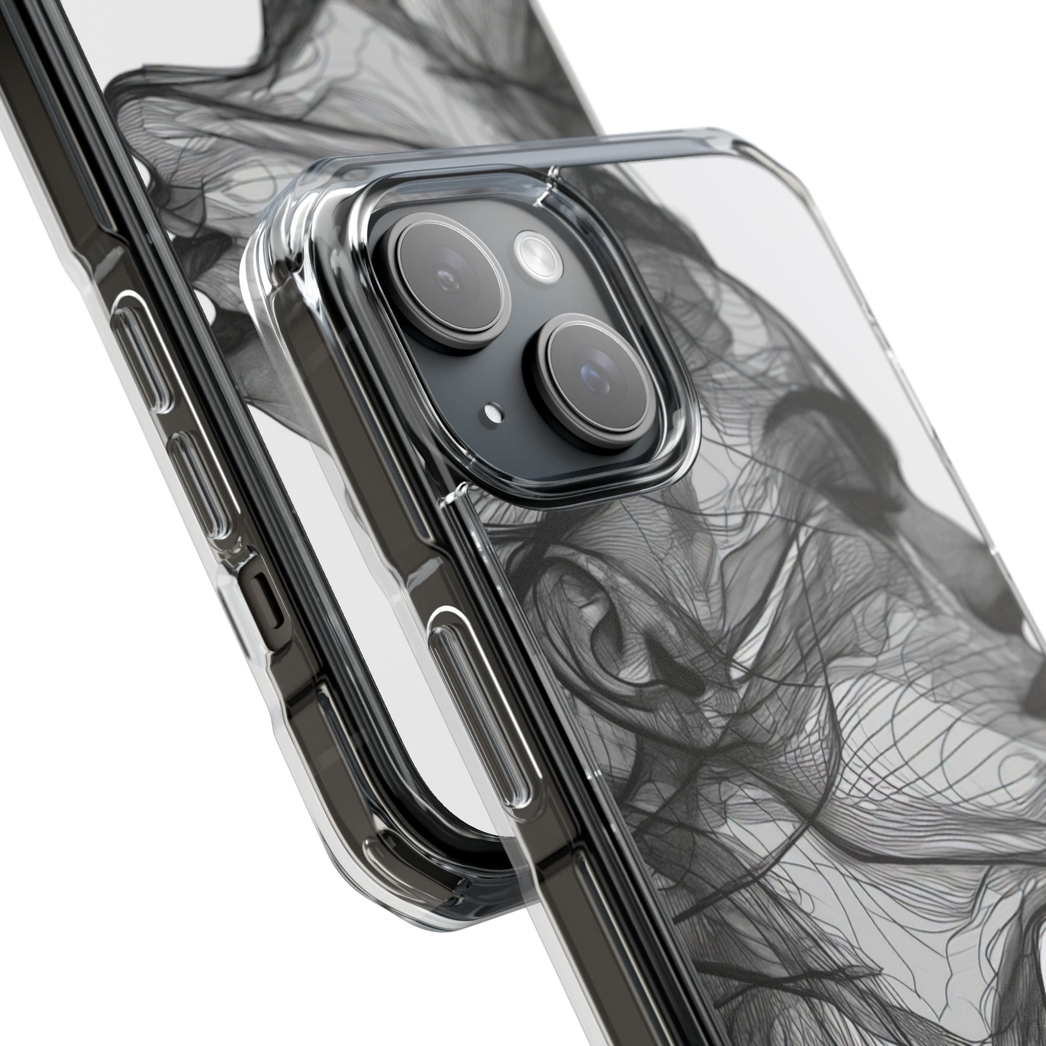 Windswept Woman Lines iPhone 15 - Impact Clear+