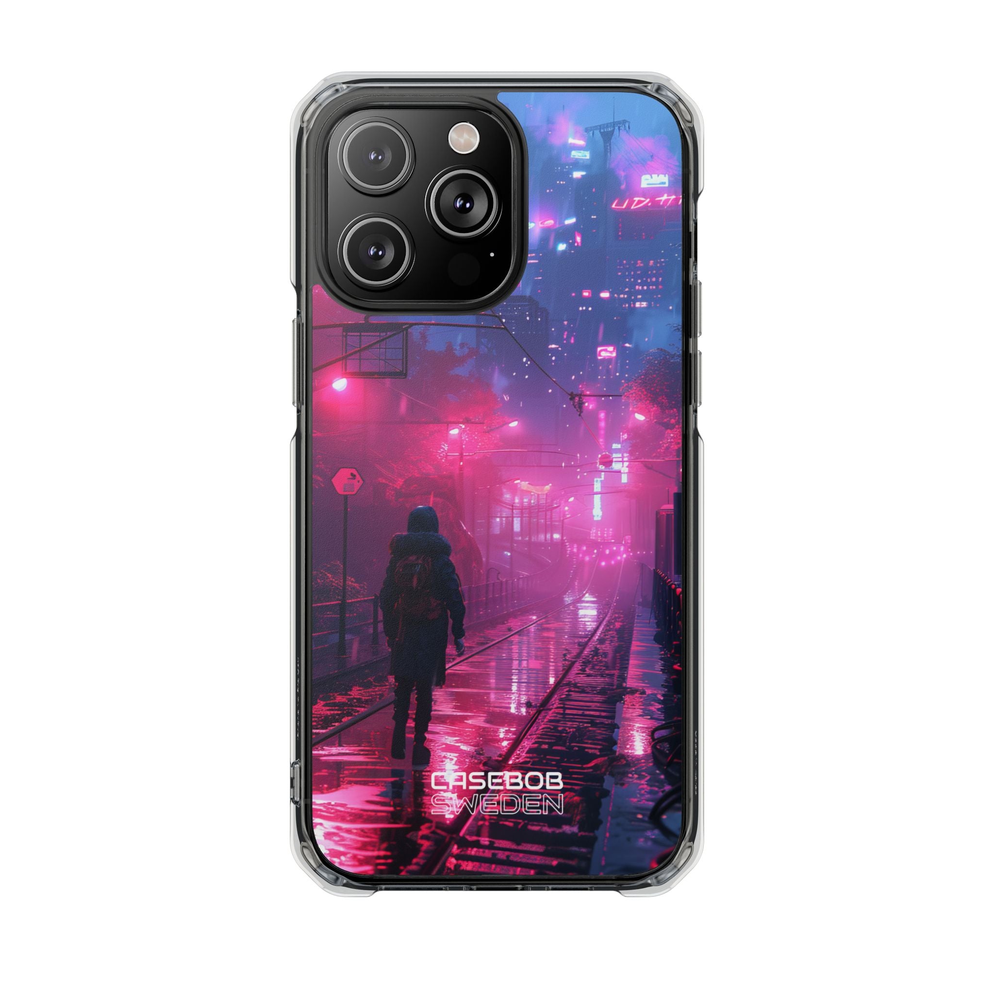 Neon Shadow City iPhone 14 - Impact Clear+