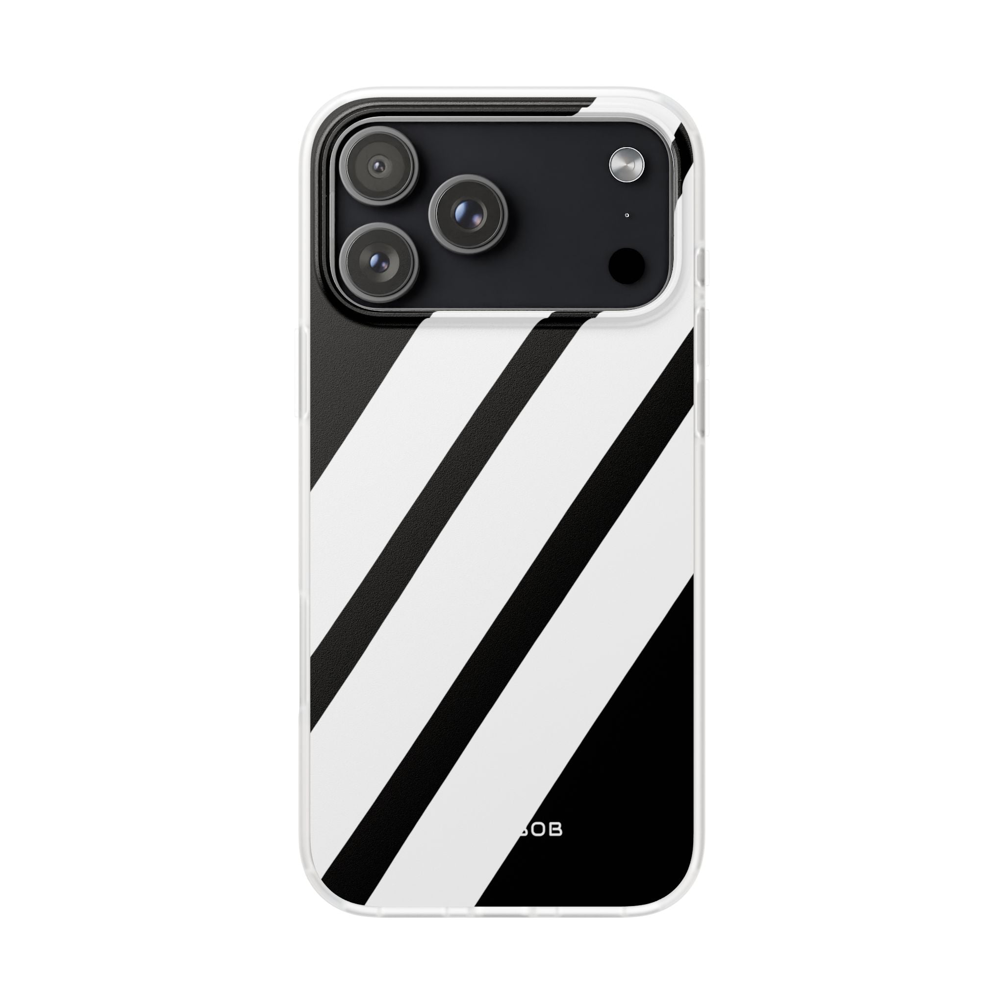 Diagonal Bands Noir iPhone 17 Pro Max Case - Soft