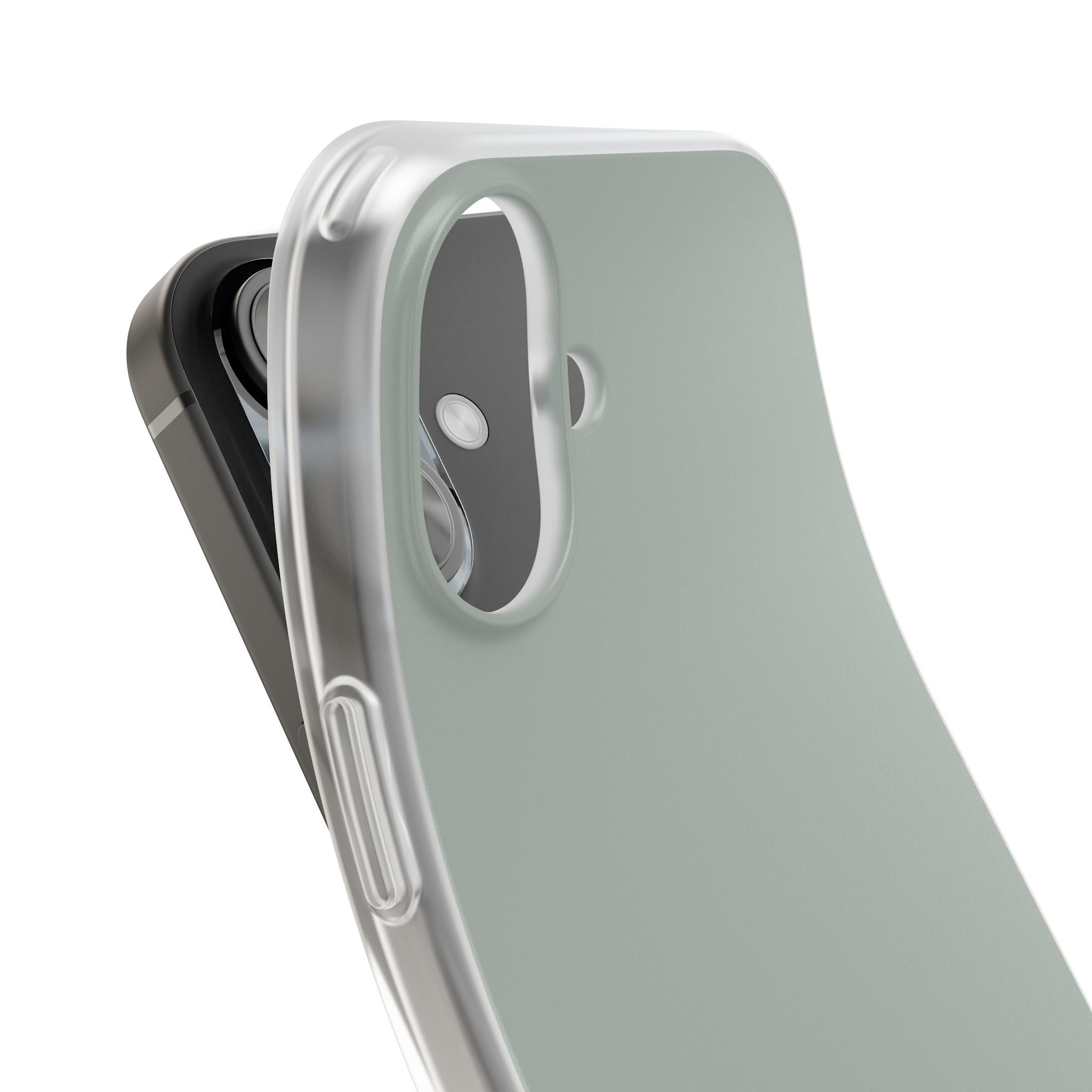 Aschgraue iPhone-Hülle – Flexi