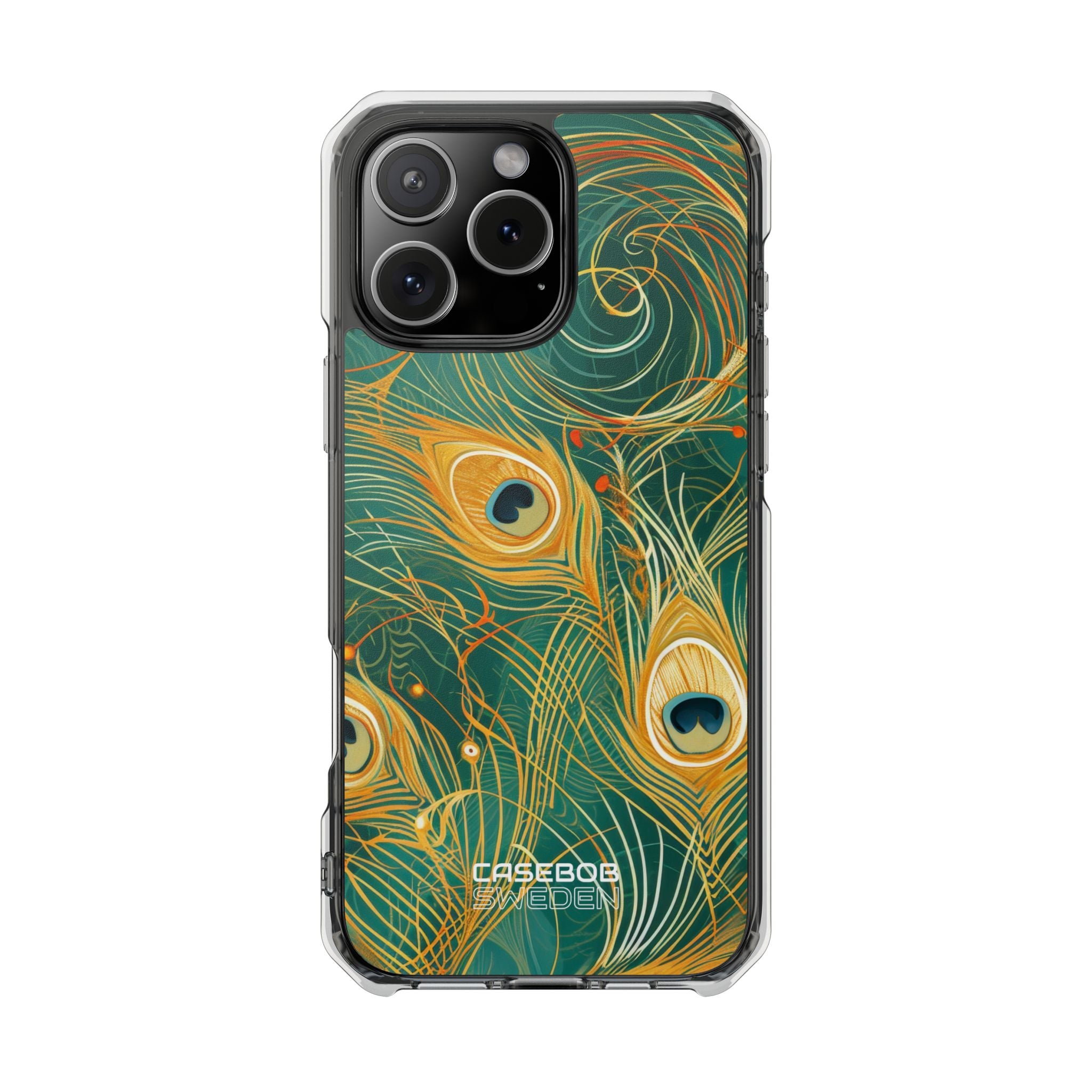 Vibrant Peacock Whirl iPhone 16 - Impact Clear+