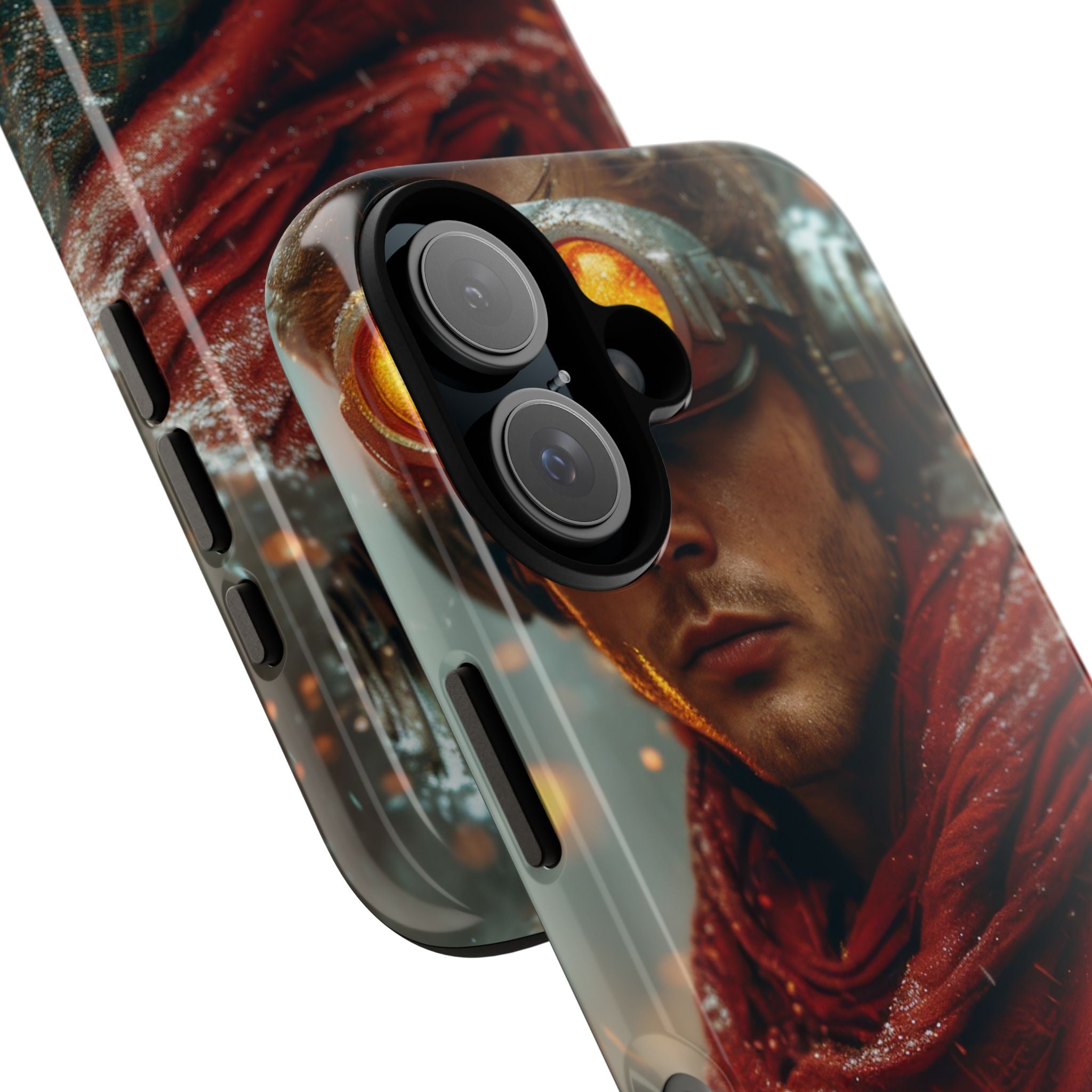 Futuristic Steampunk Explorer iPhone 16 - Tough