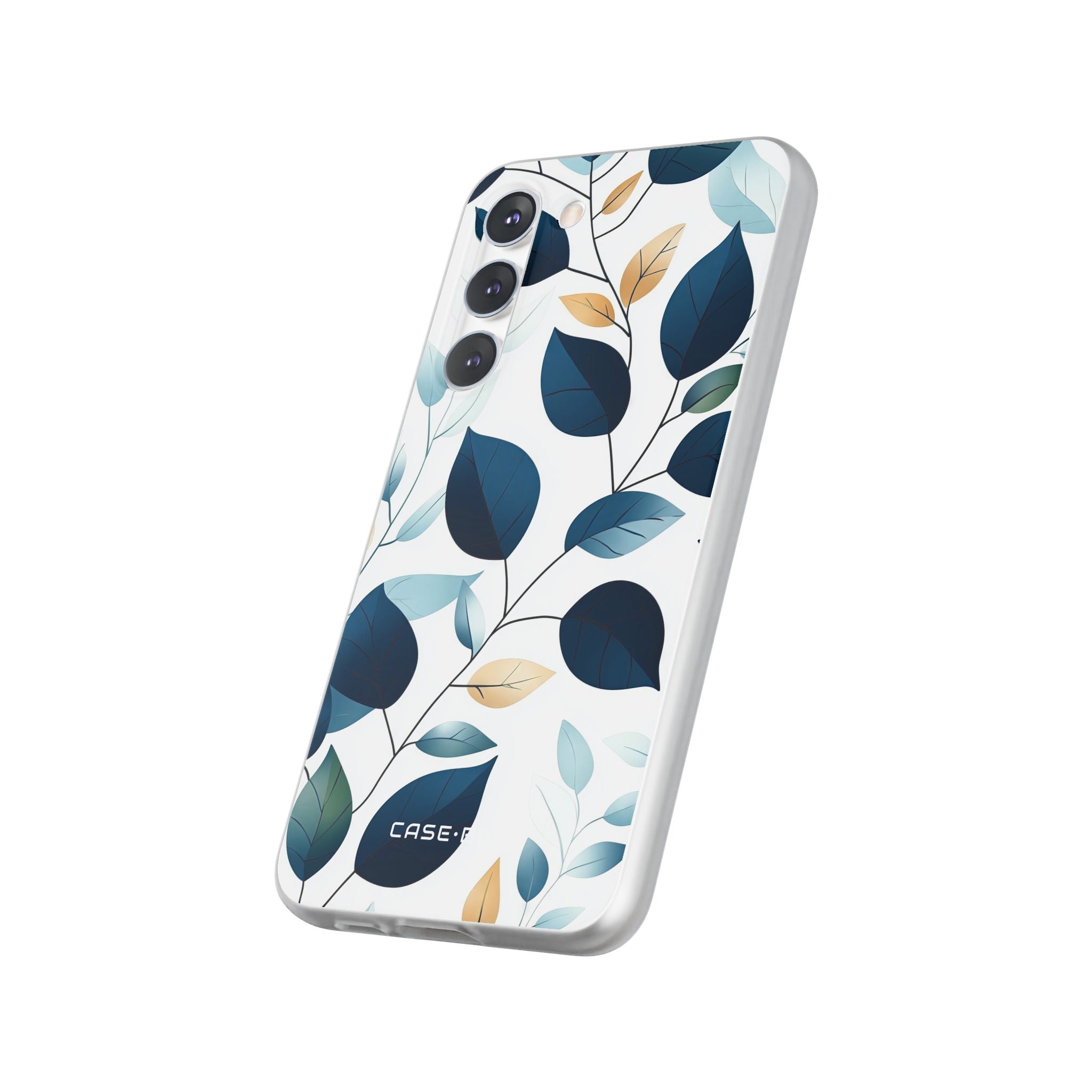 Navy Leaf Veins Samsung S23 Plus Case - Soft