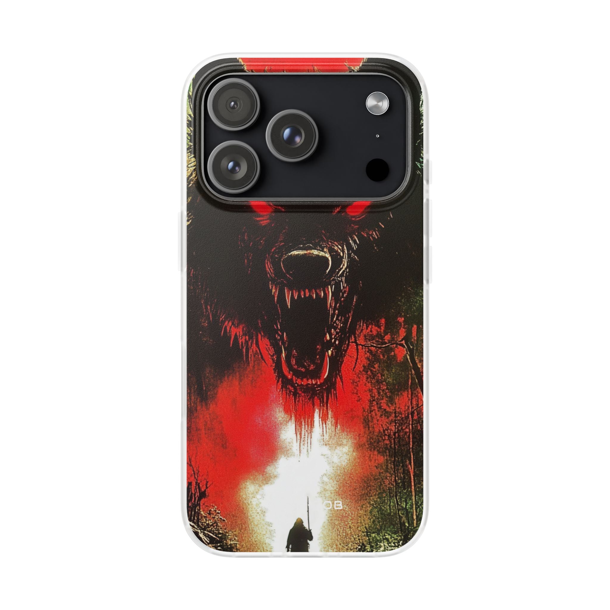 Crimson Wolf iPhone 17 Pro Case - Soft