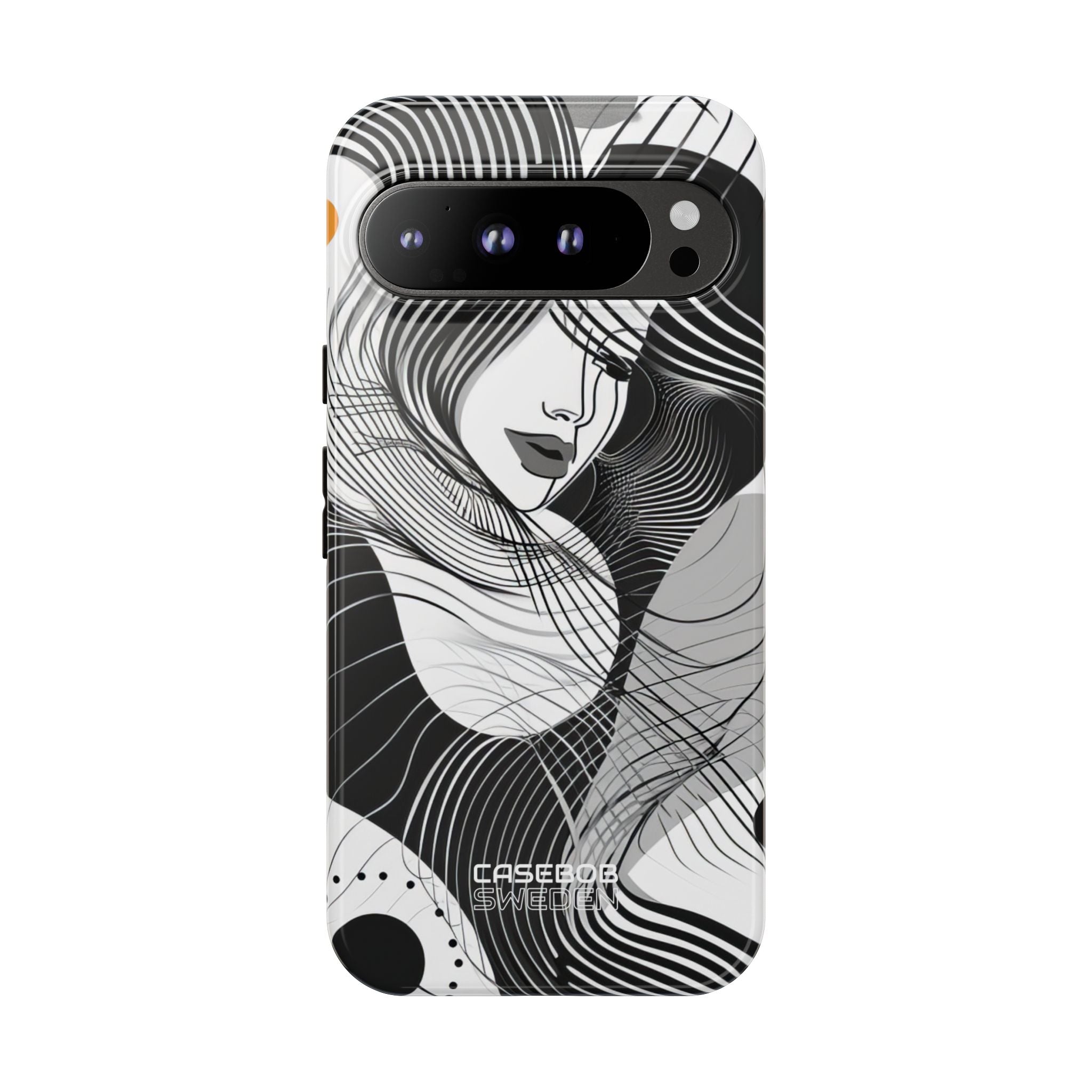 Orange Wave Motion Google Pixel 9 - Tough