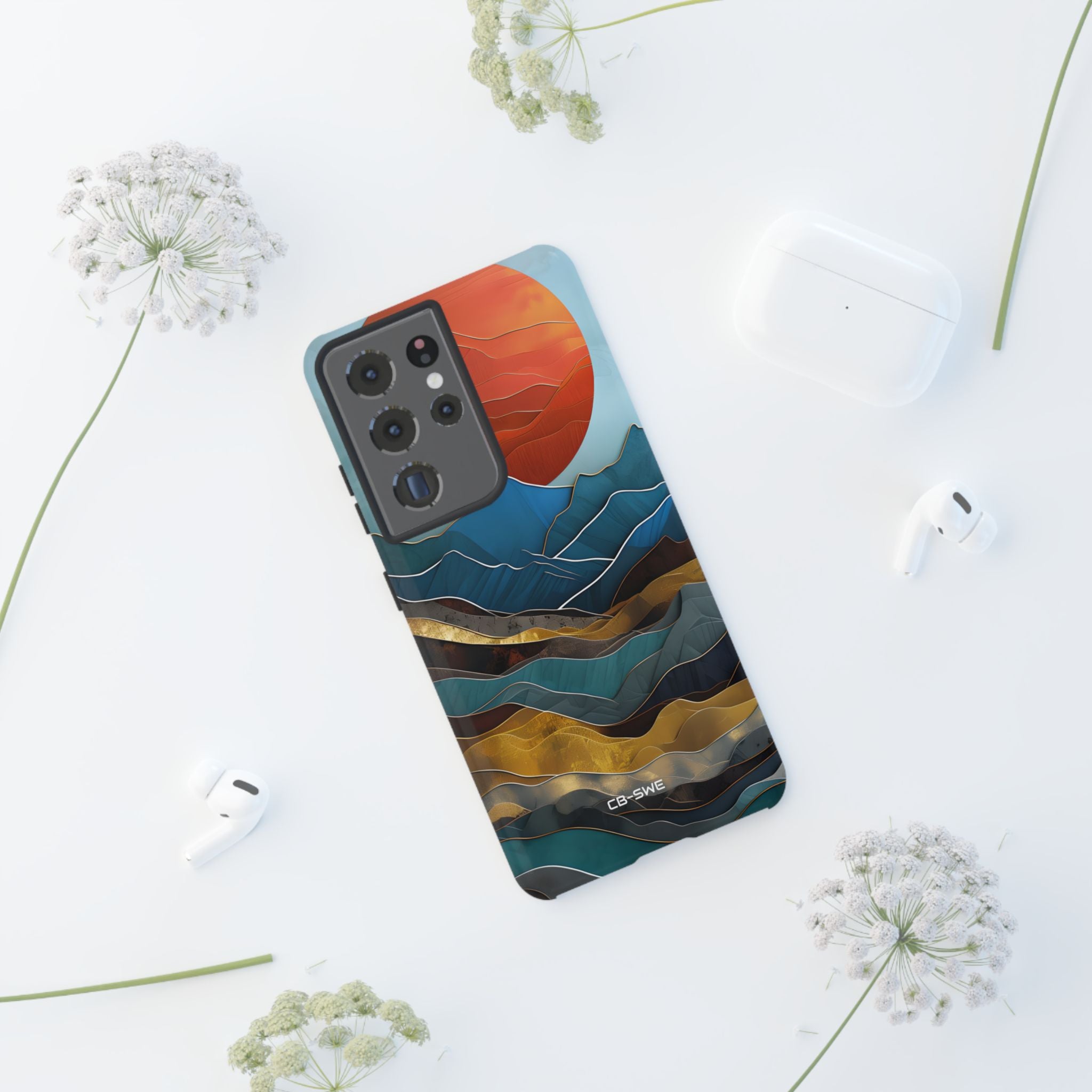 Sunset Geometry Waves - Samsung Case