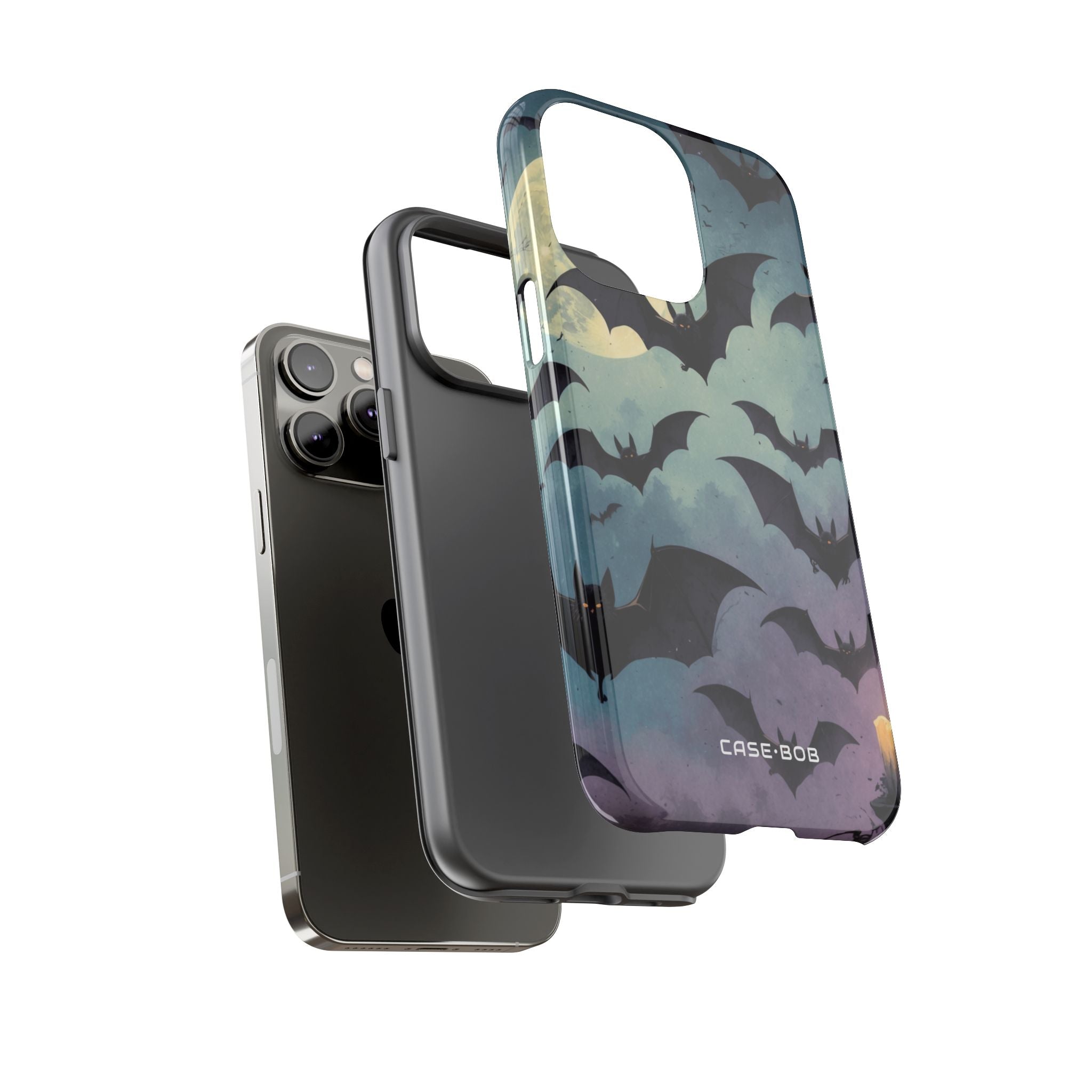 Glowing Bat Swarm iPhone 14 Pro Max Case - Tough
