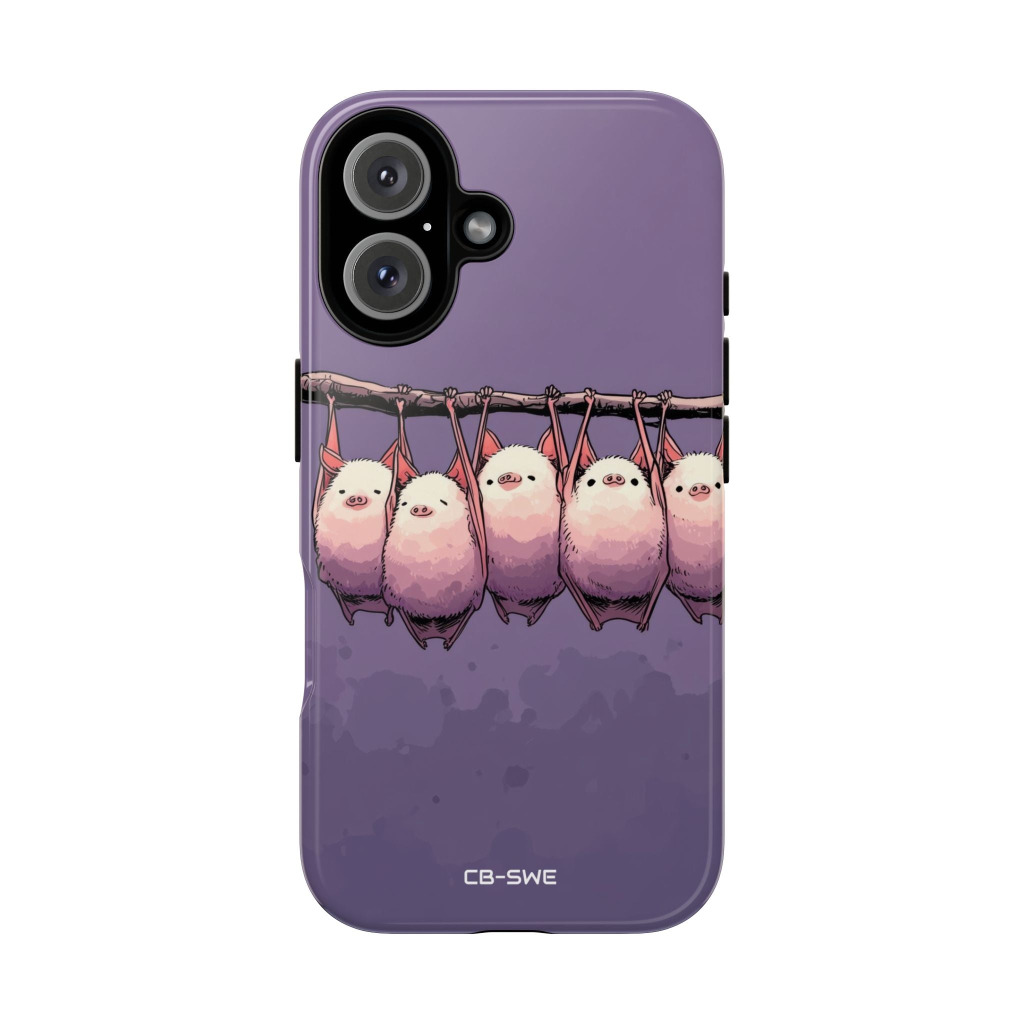 Bats Hang Playfully - iPhone Case