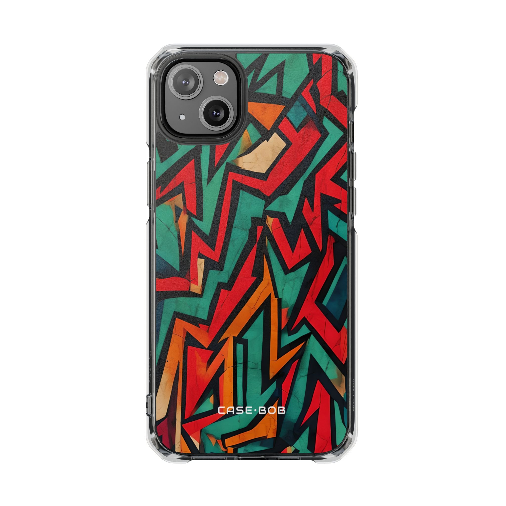 Crimson Zigzag iPhone 14 Plus Case - Impact