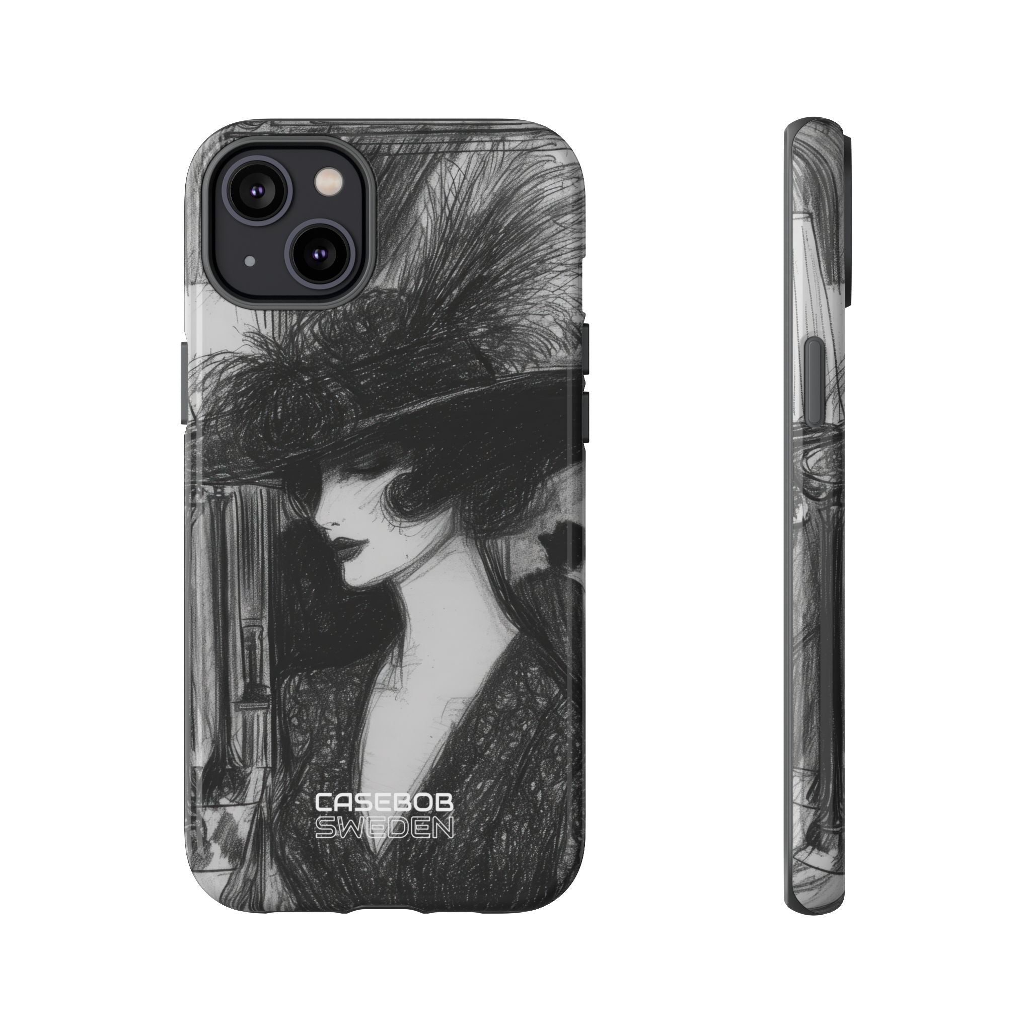 Vintage Feather Elegance iPhone 14 - Tough