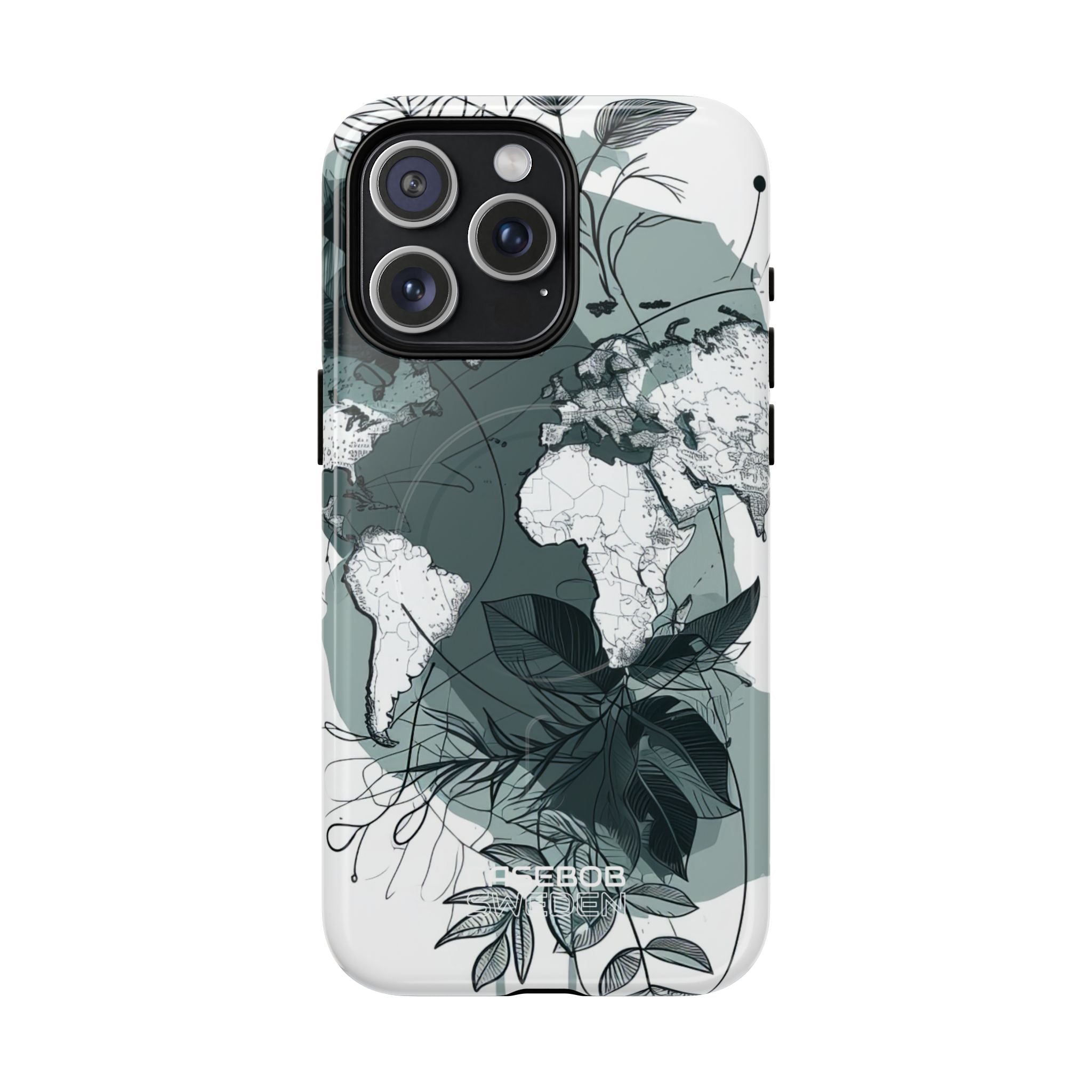Botanische Weltkarte iPhone 15 – Tough+