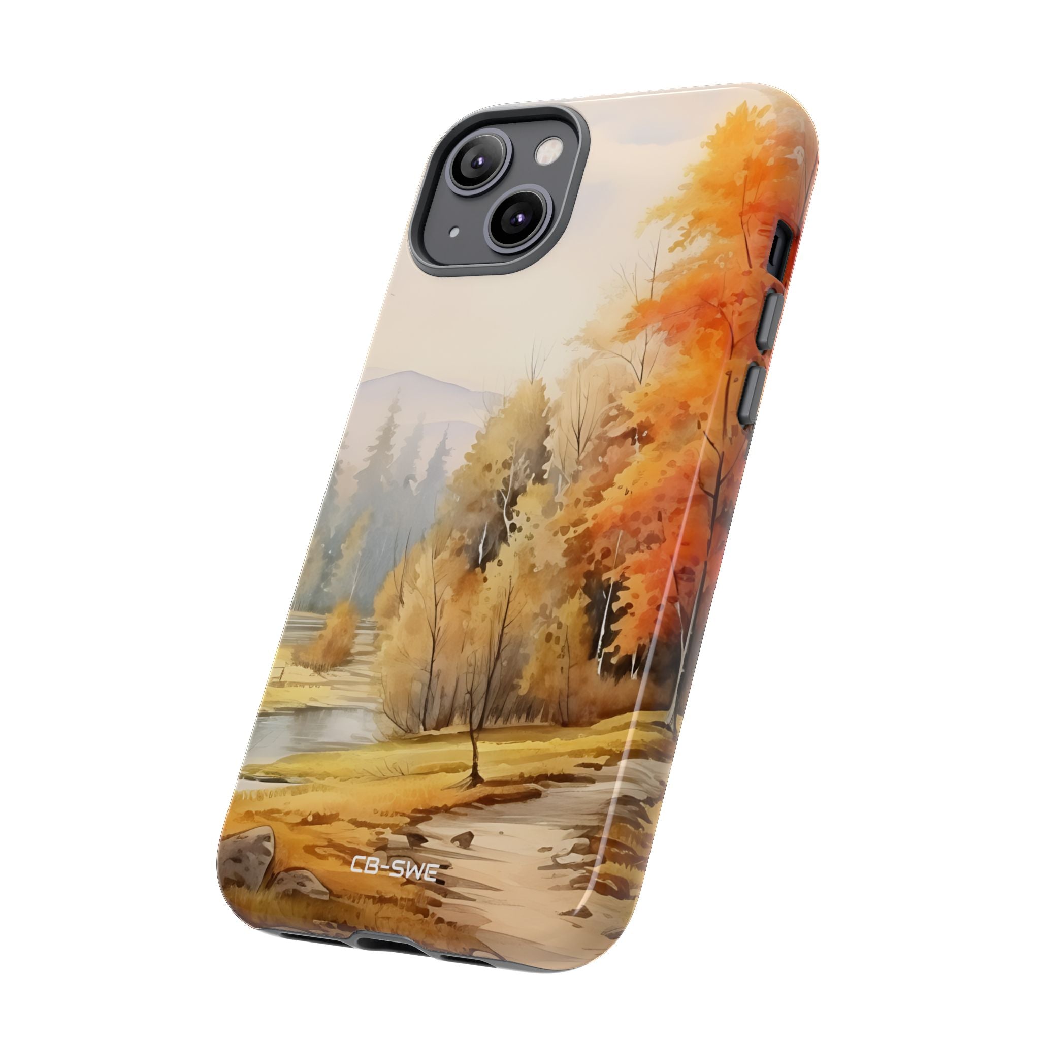 Golden Leaves Drift - iPhone Case