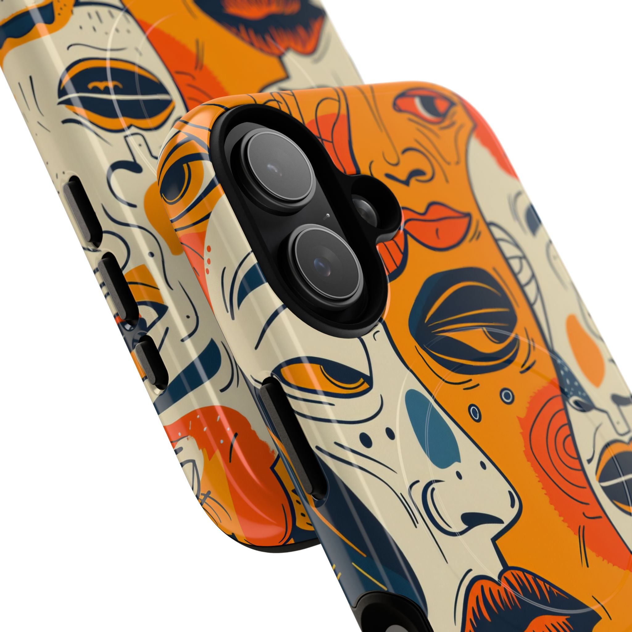 Tangled Faces Sunset iPhone 17 Case - Tough+