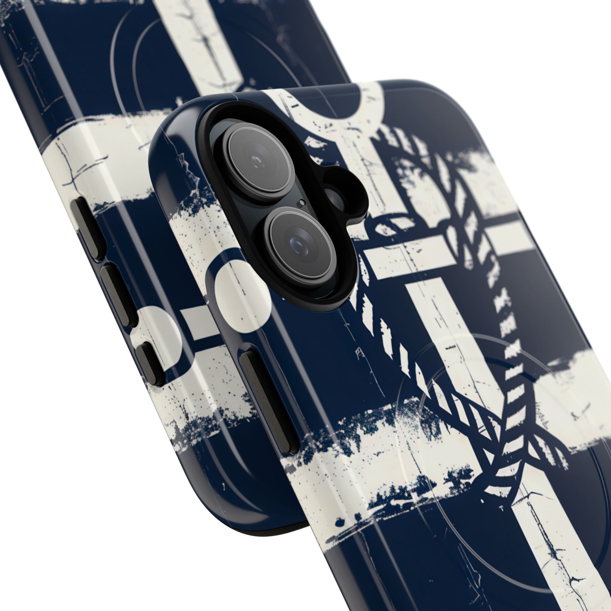 Navy Anchor Stripes iPhone 16 - Tough+