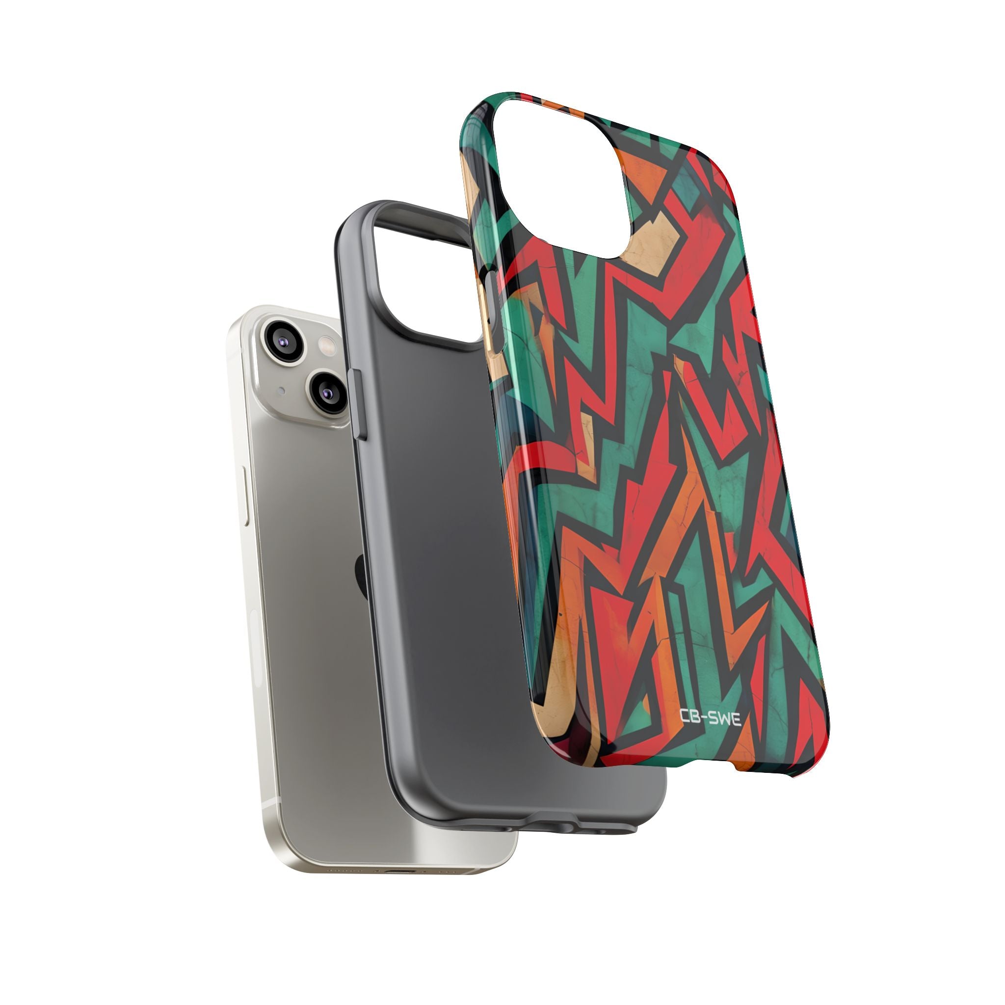 Vivid Geometry Dance - iPhone Case