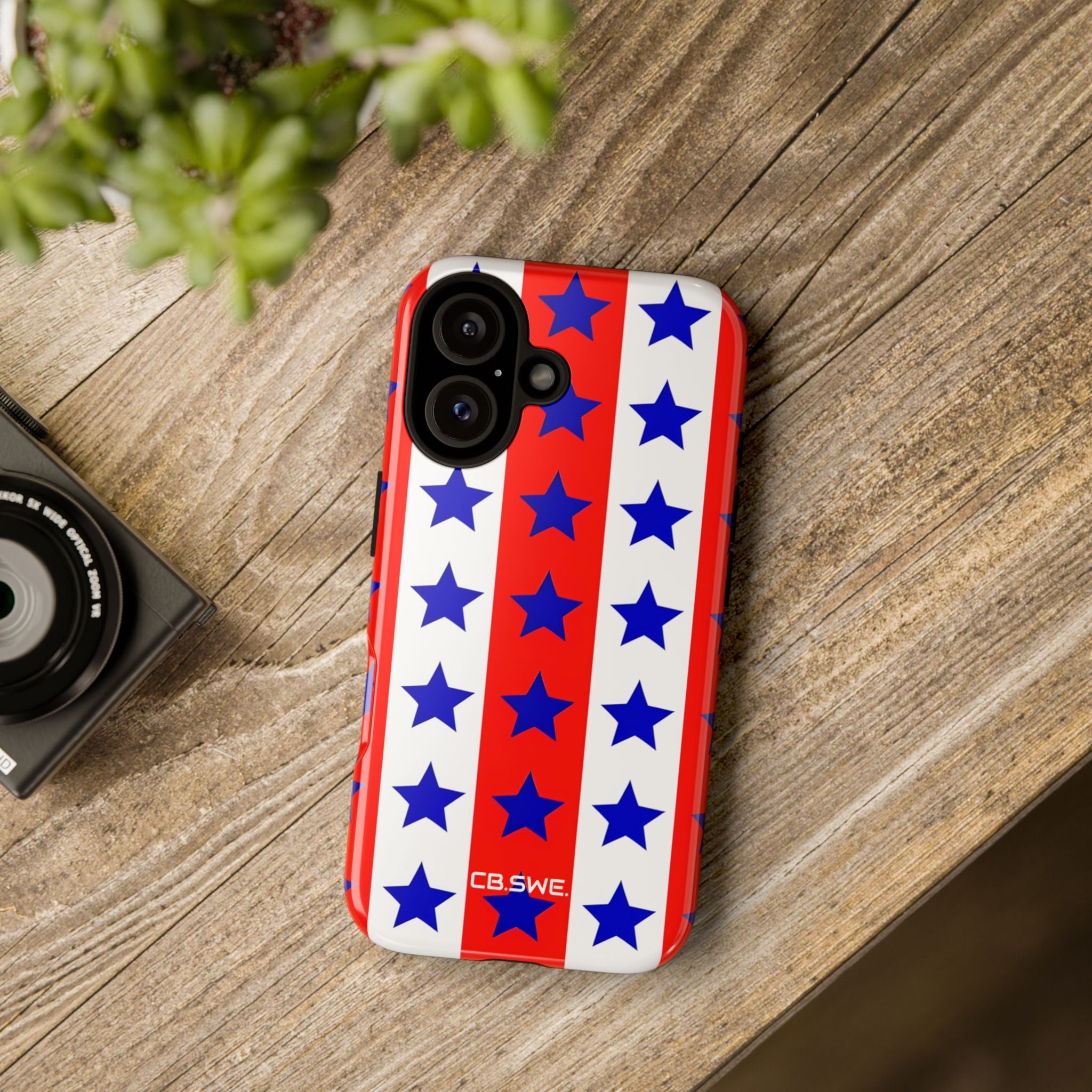 Patriotic American Flag Inspired Seamless iPhone 16 - Tough