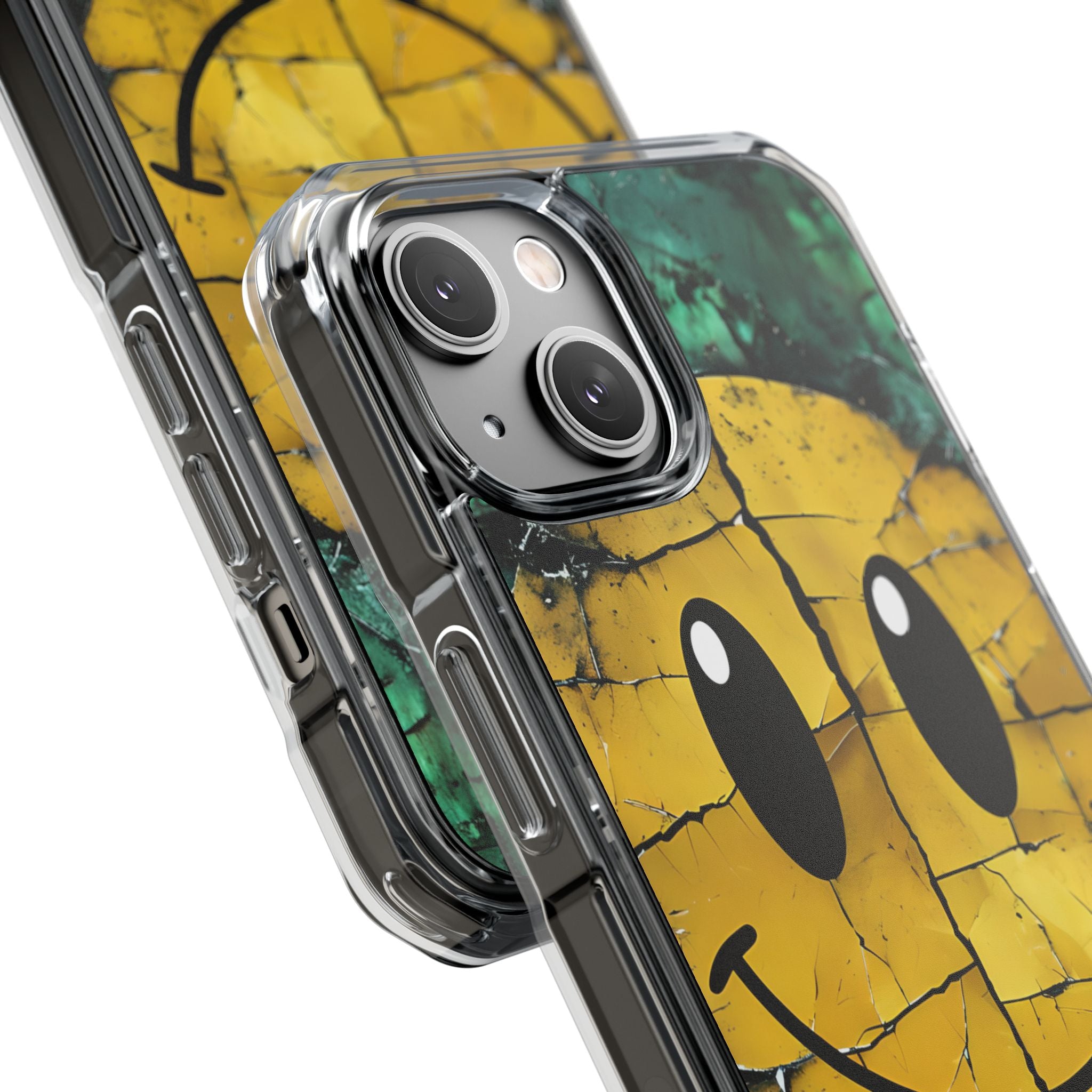 Cracked Smiley iPhone 14 Case - Impact