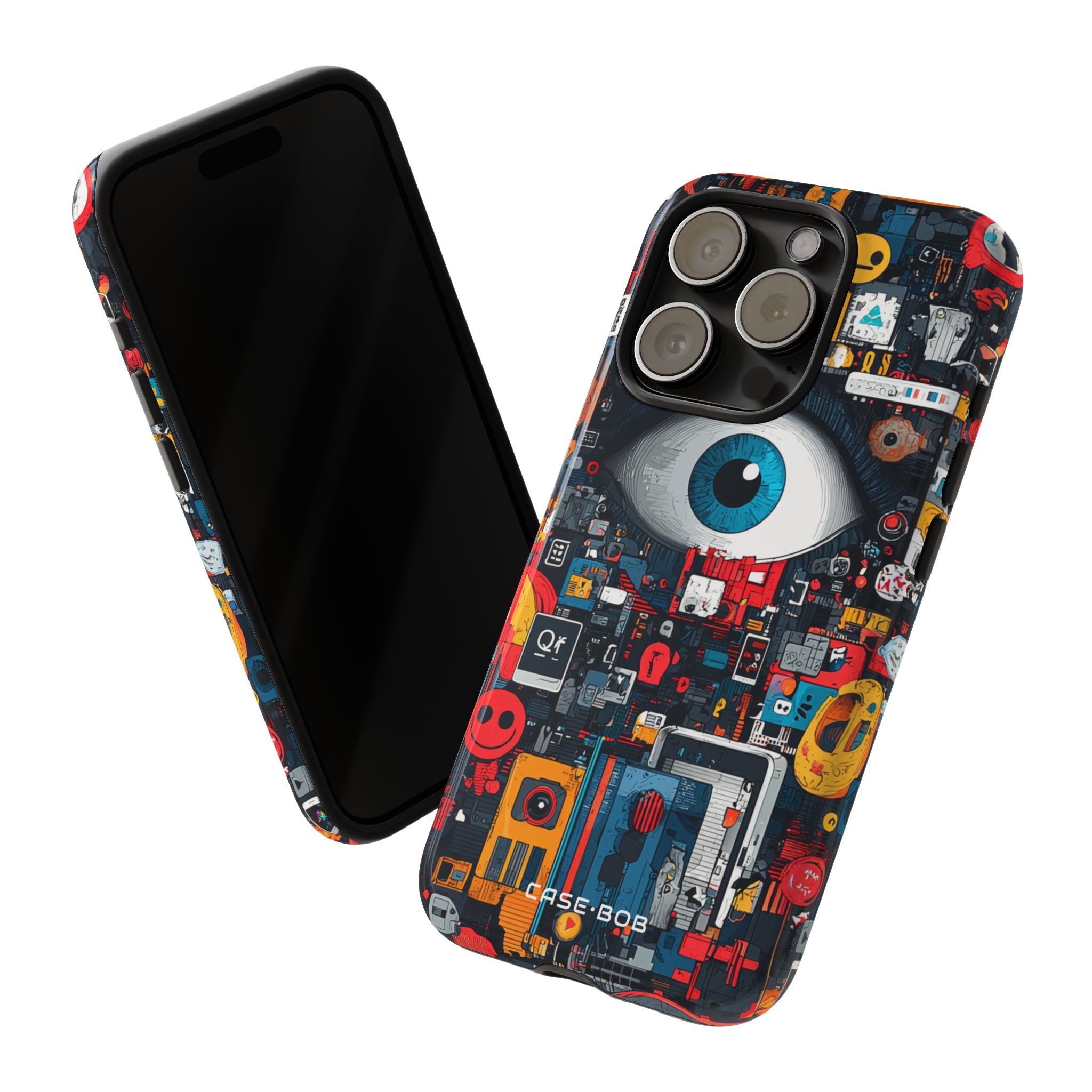Digital Eye Blue iPhone 15 Pro Case - Tough