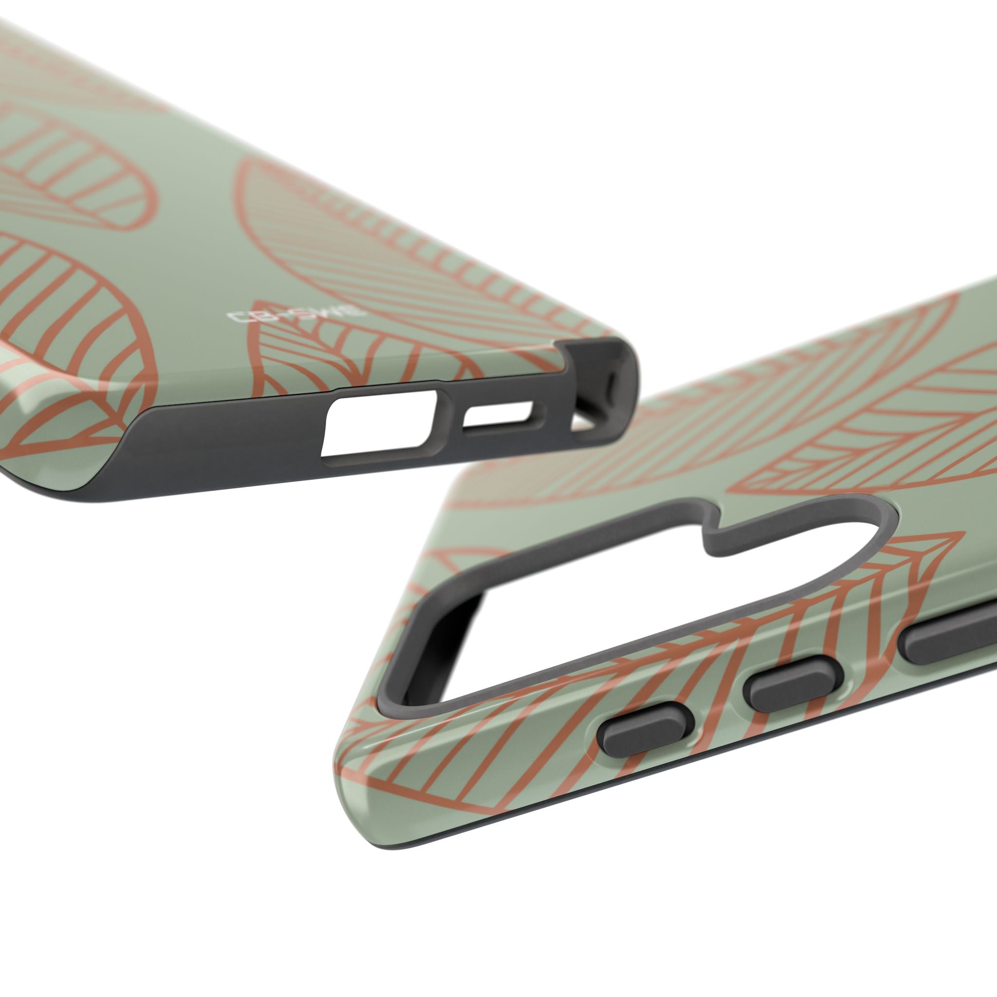Mint and Orange Leaves - Samsung Case
