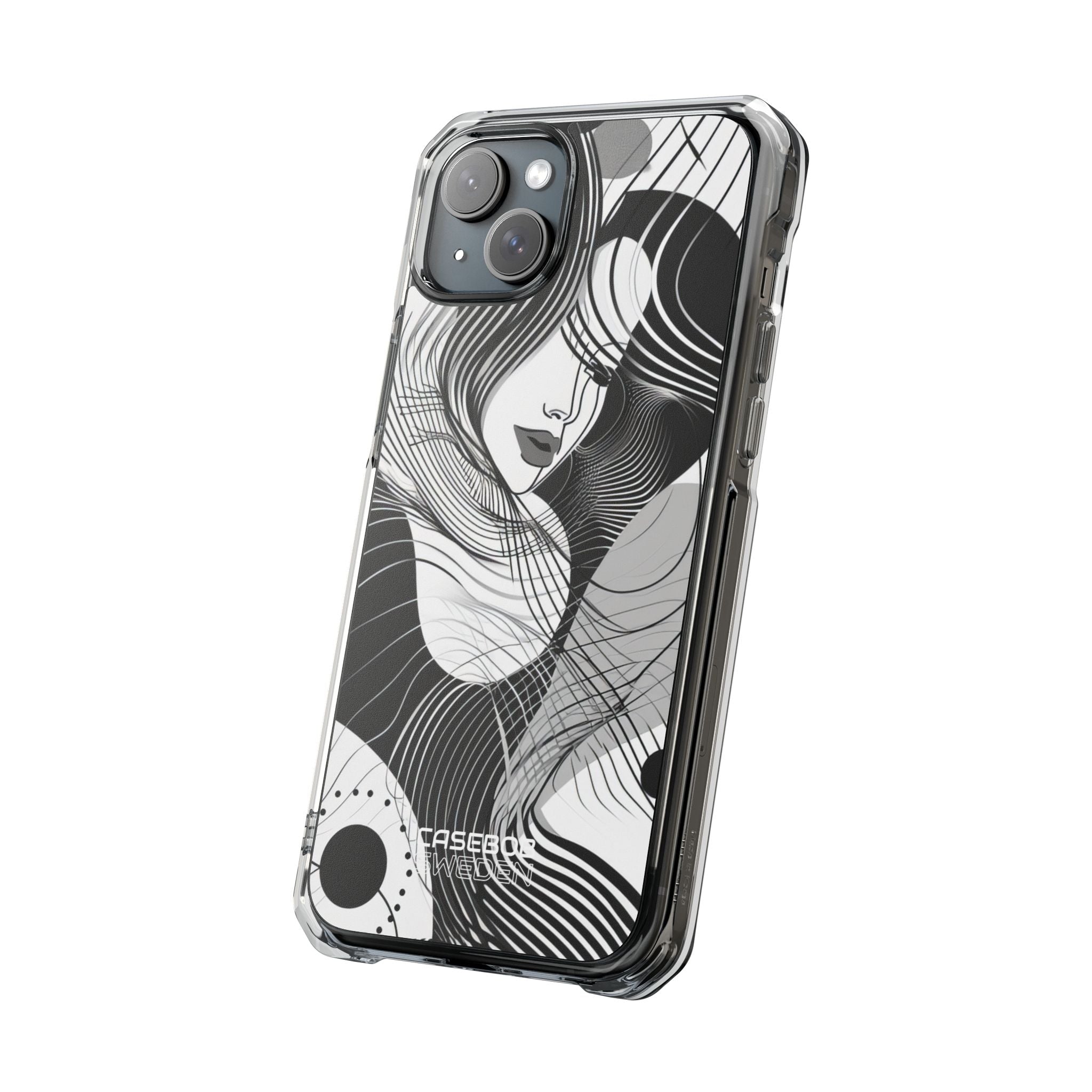Orange Wave Motion iPhone 15 - Impact Clear+