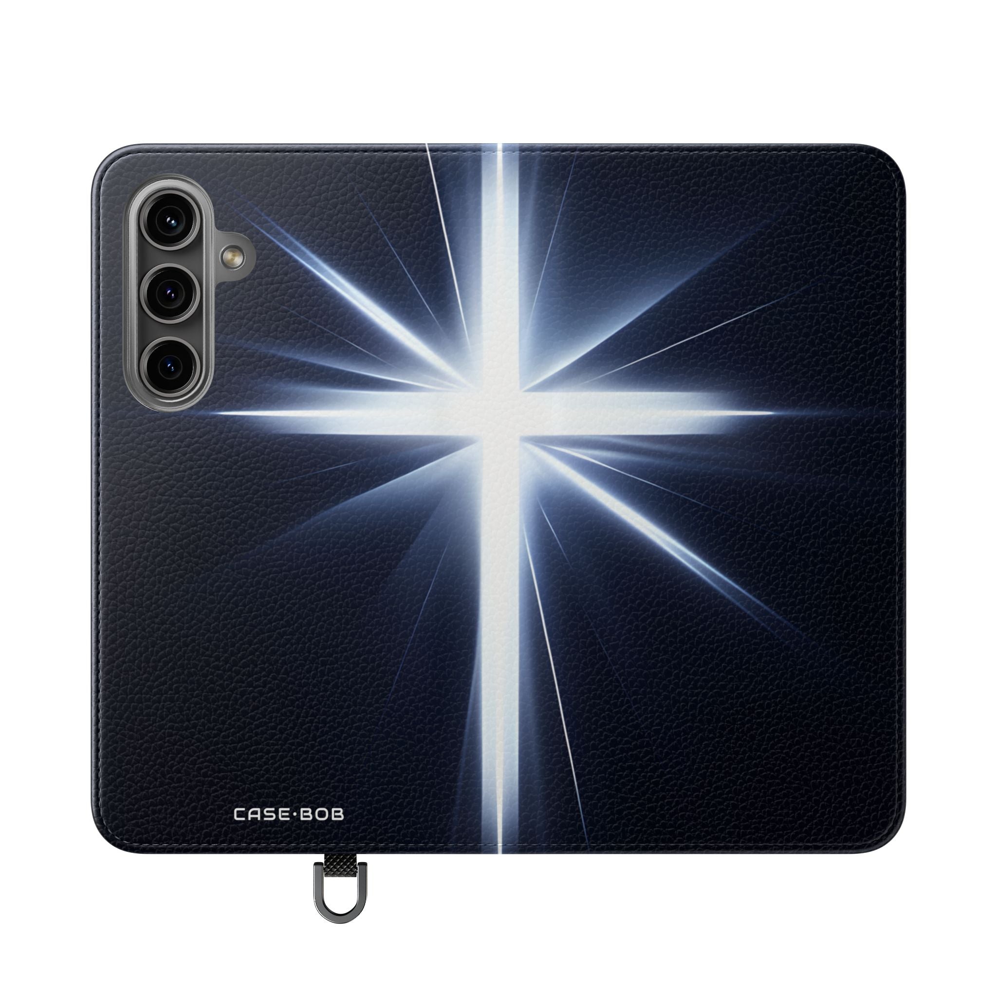 Hehkuva risti-isku - Samsung S24 -lompakkokotelo