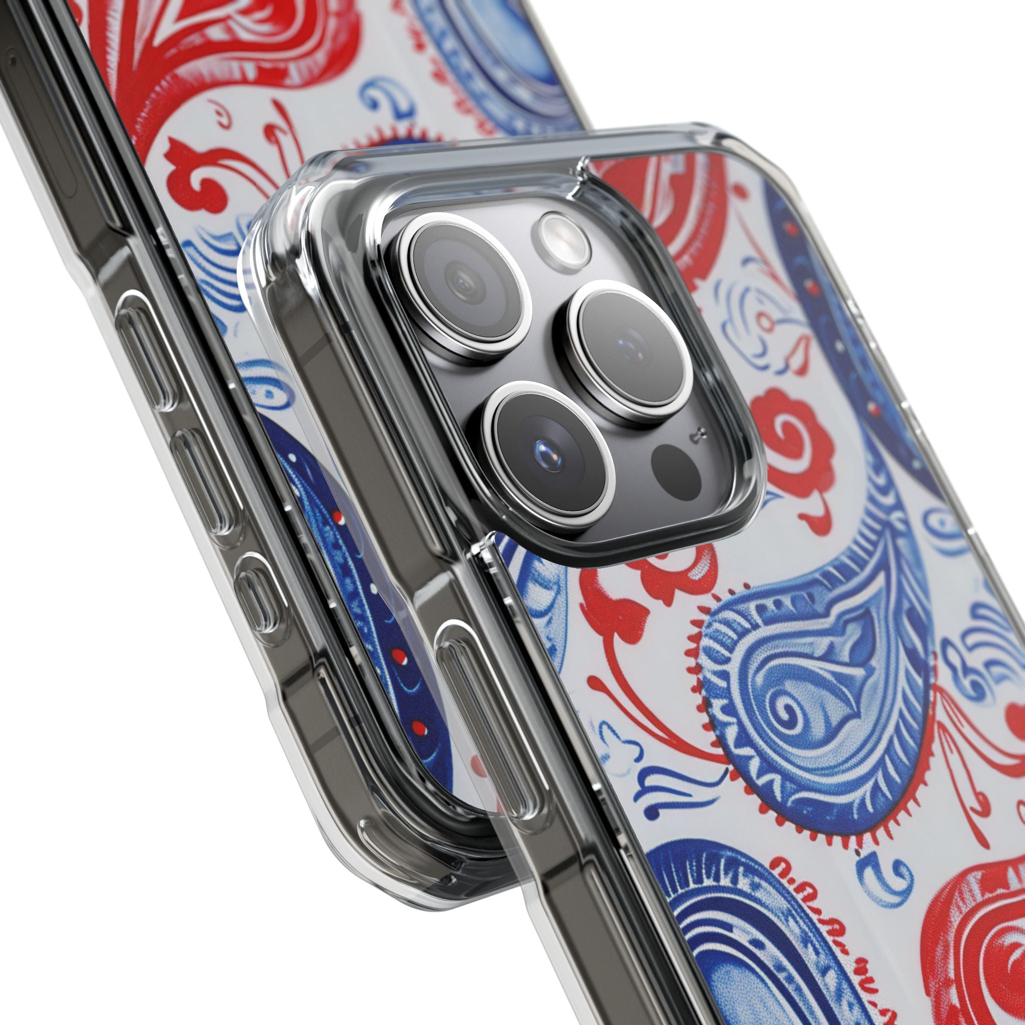 Vibrant Paisley Swirls iPhone 15 - Impact Clear+
