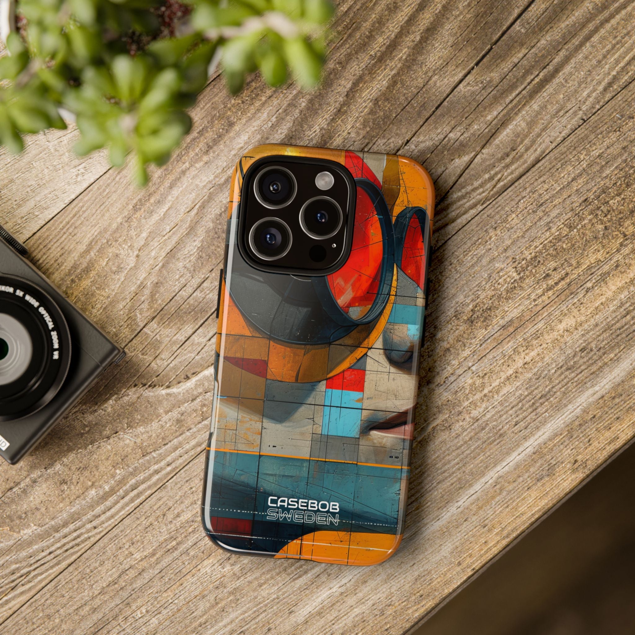 Futuristic Cubist Visions iPhone 16 - Tough