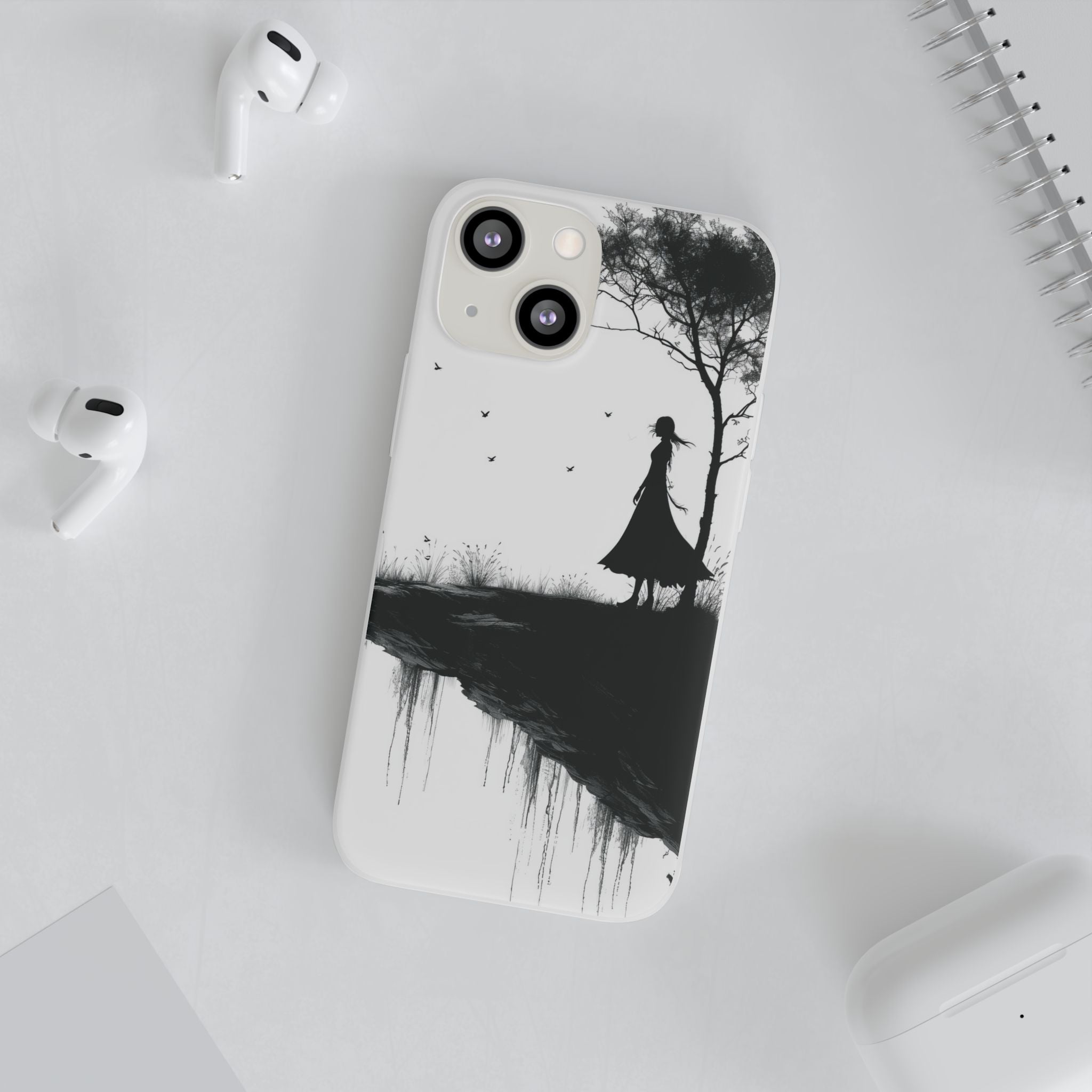 Cliffside Silhouette iPhone 13 mini Case - Soft