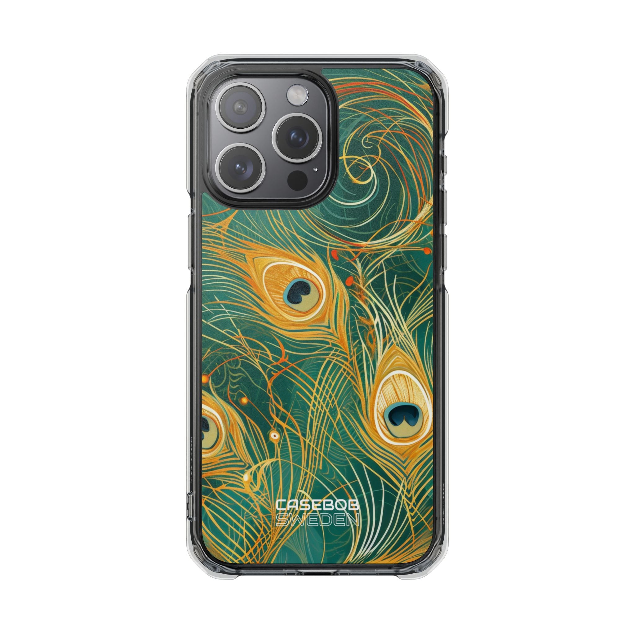 Vibrant Peacock Whirl iPhone 15 - Impact Clear+