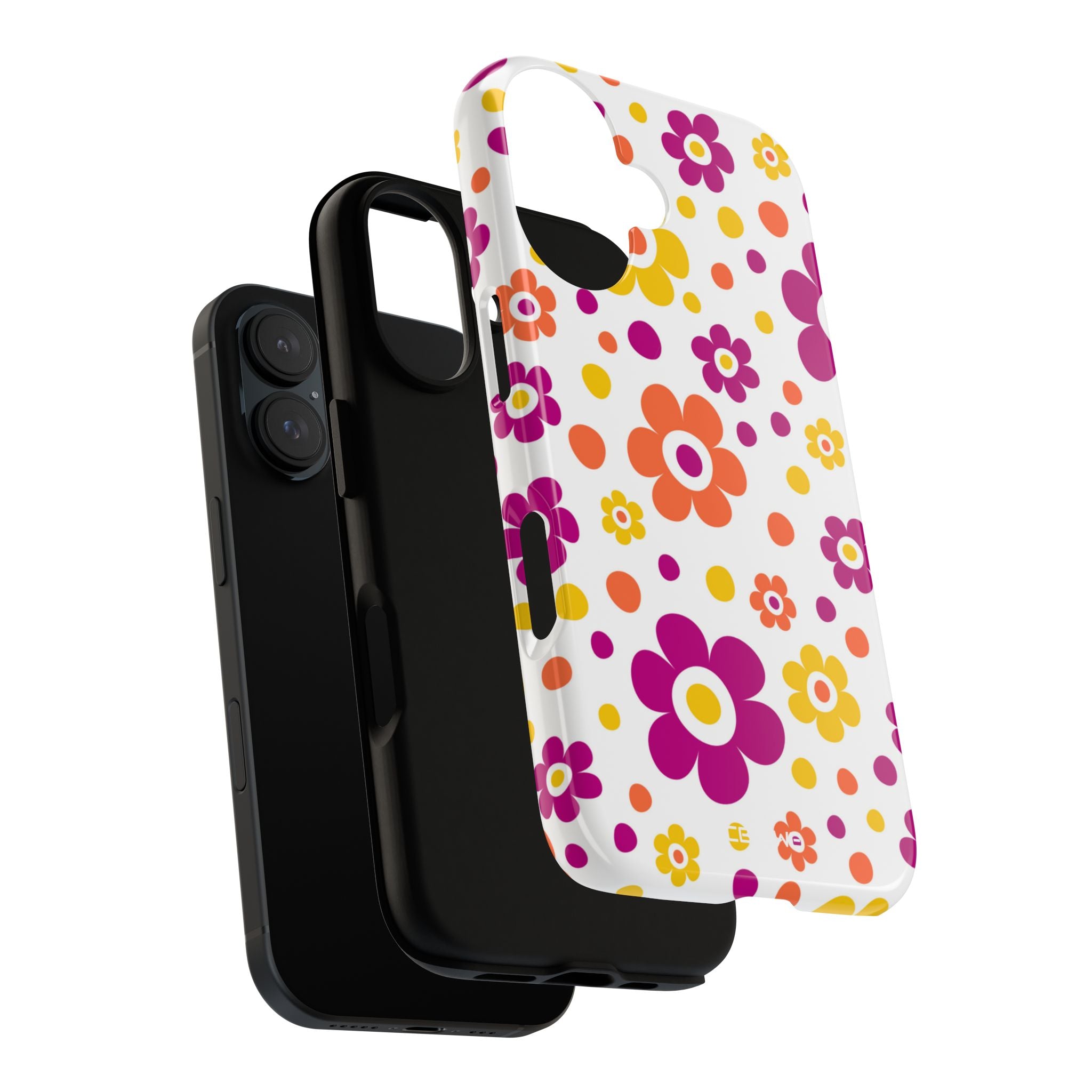Retro Floral Playfulness - iPhone Case