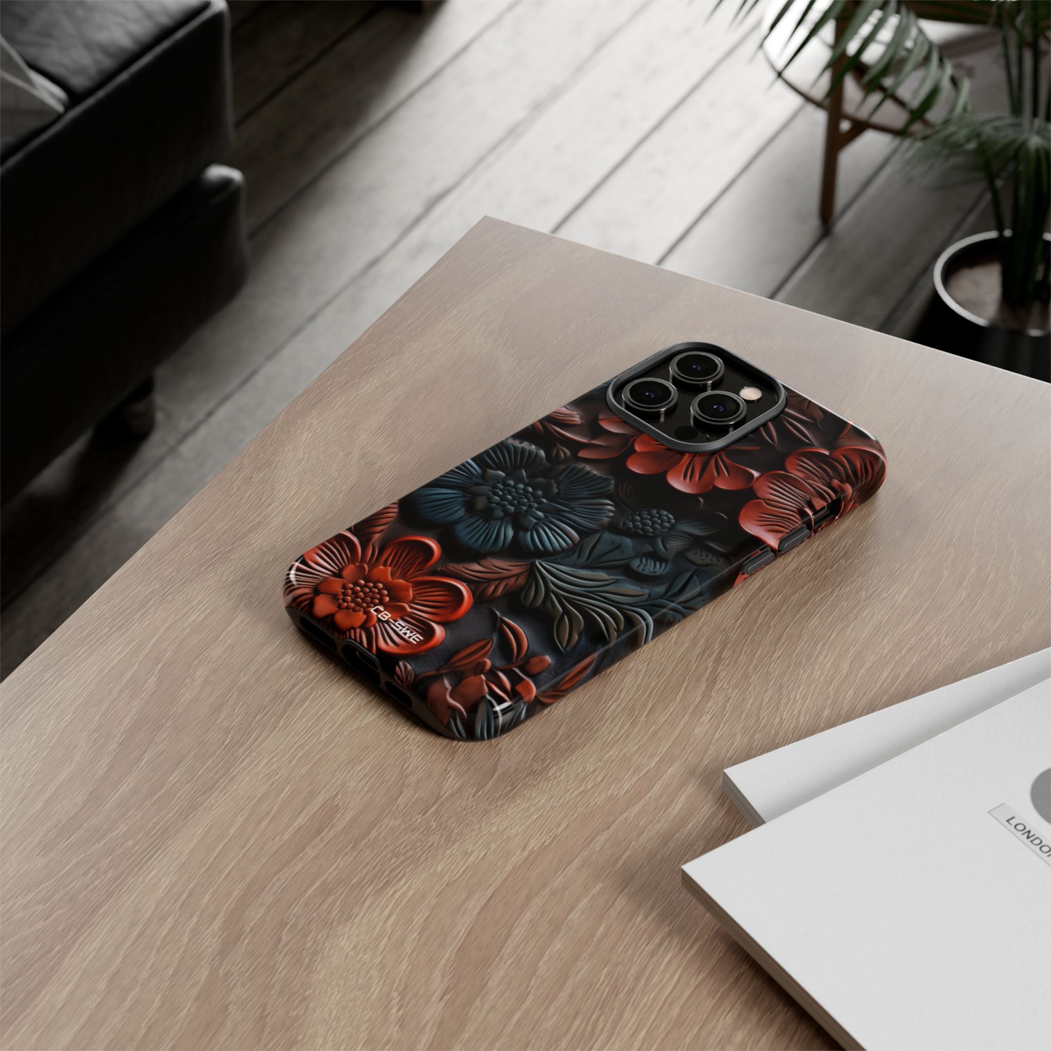 Sculpted Floral Elegance - iPhone Case