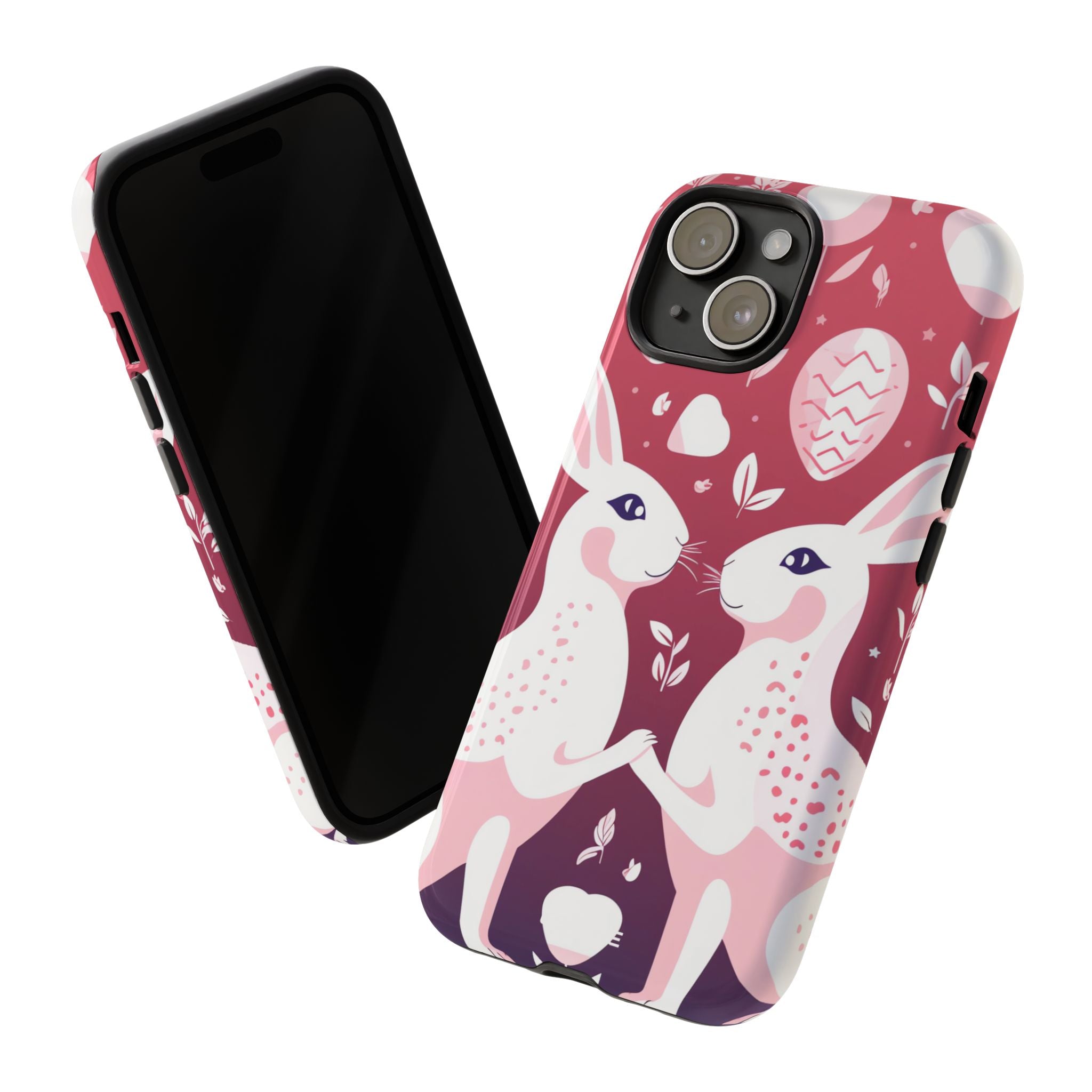 Rabbits Share Joy - iPhone Case