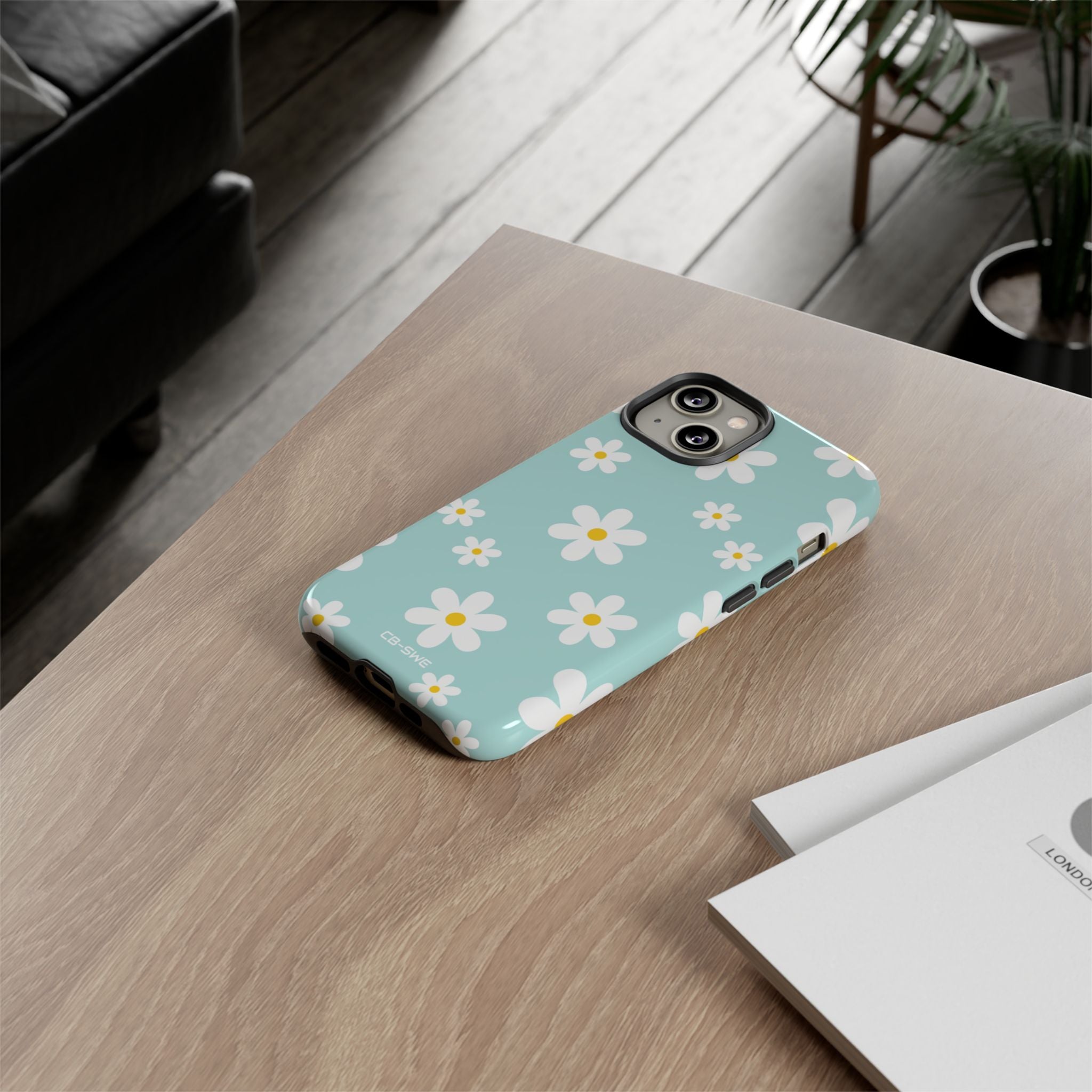 Daisies On Blue - iPhone Case
