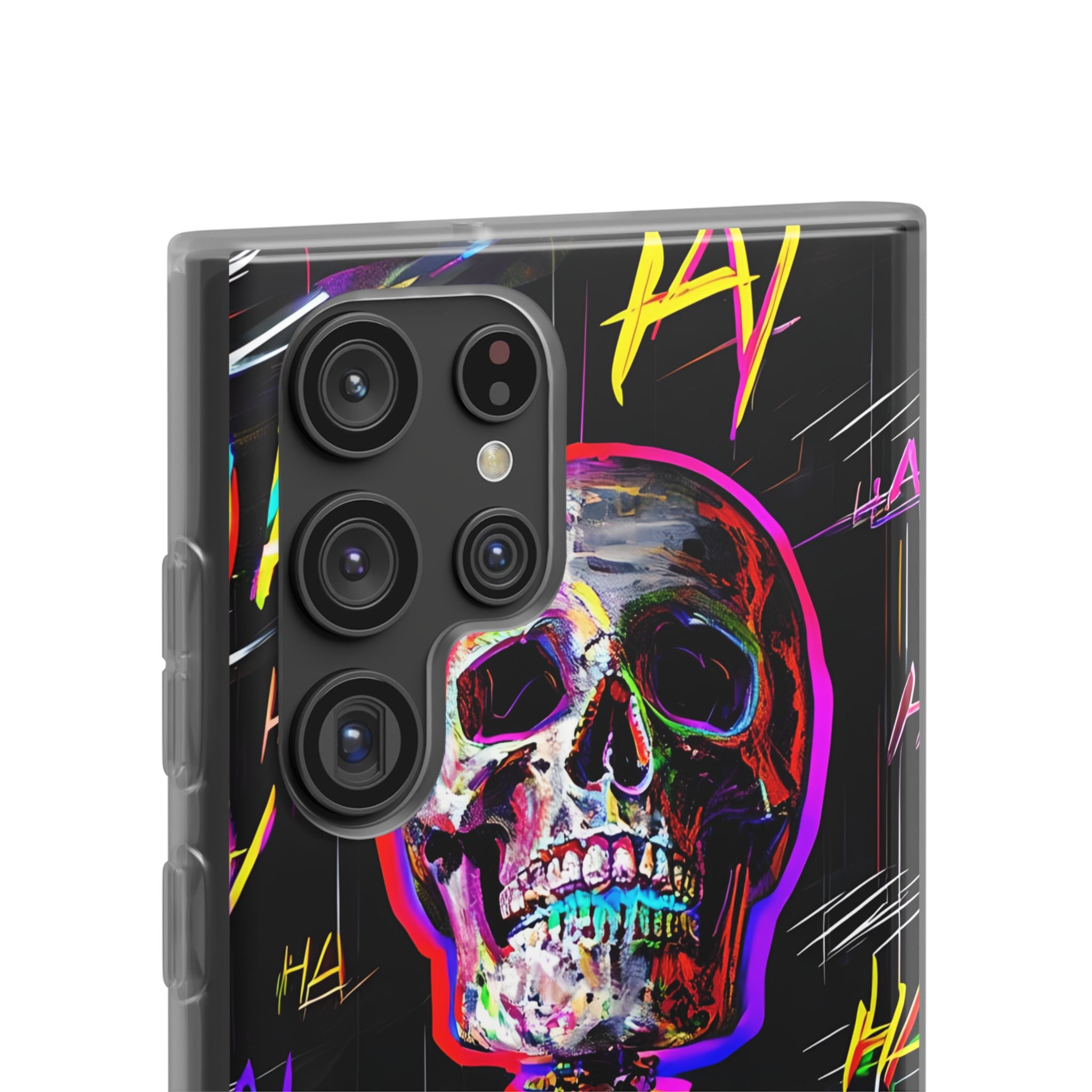 Neon Skeleton Laugh Samsung S22 Ultra Case - Soft