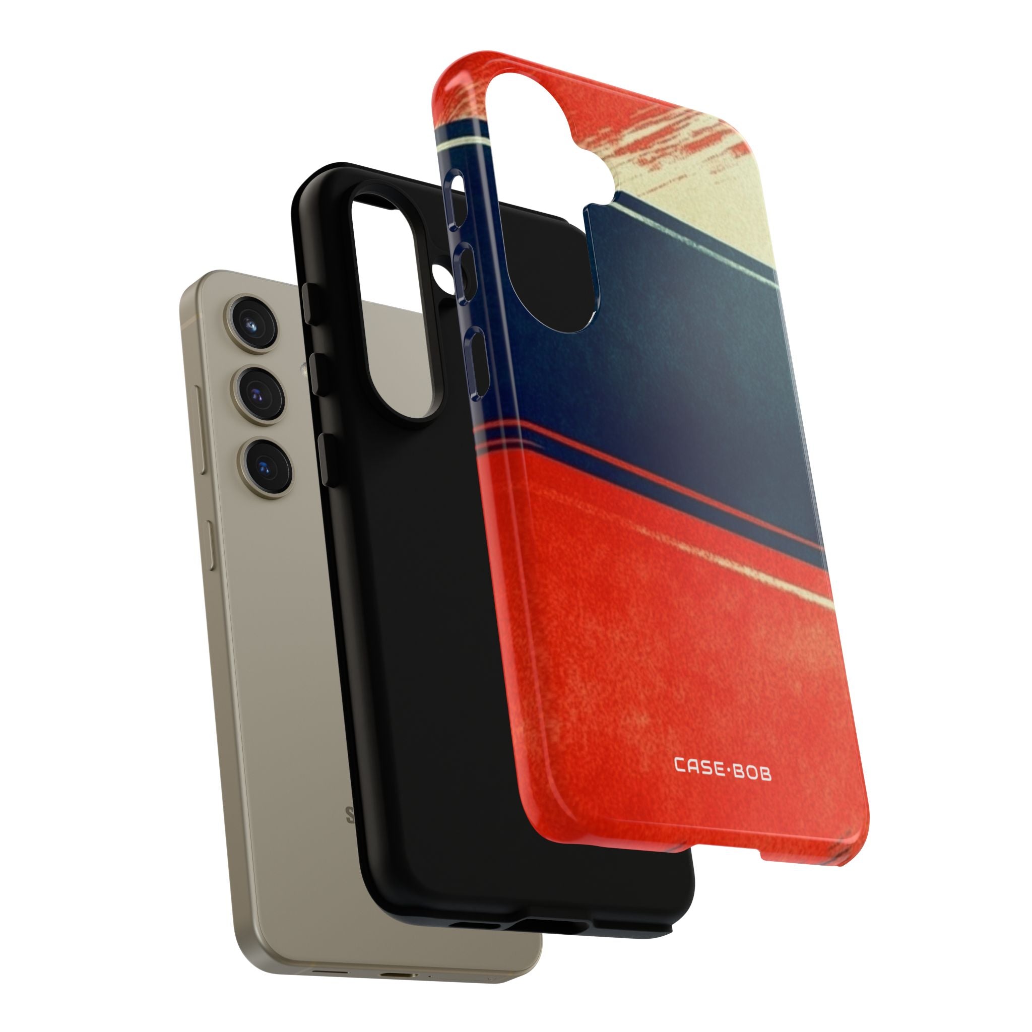 Blue Diagonal Motion Samsung S24 Case - Tough